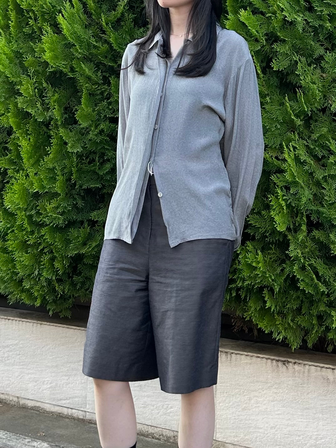 Soft Crepe Long Sleeve Shirt