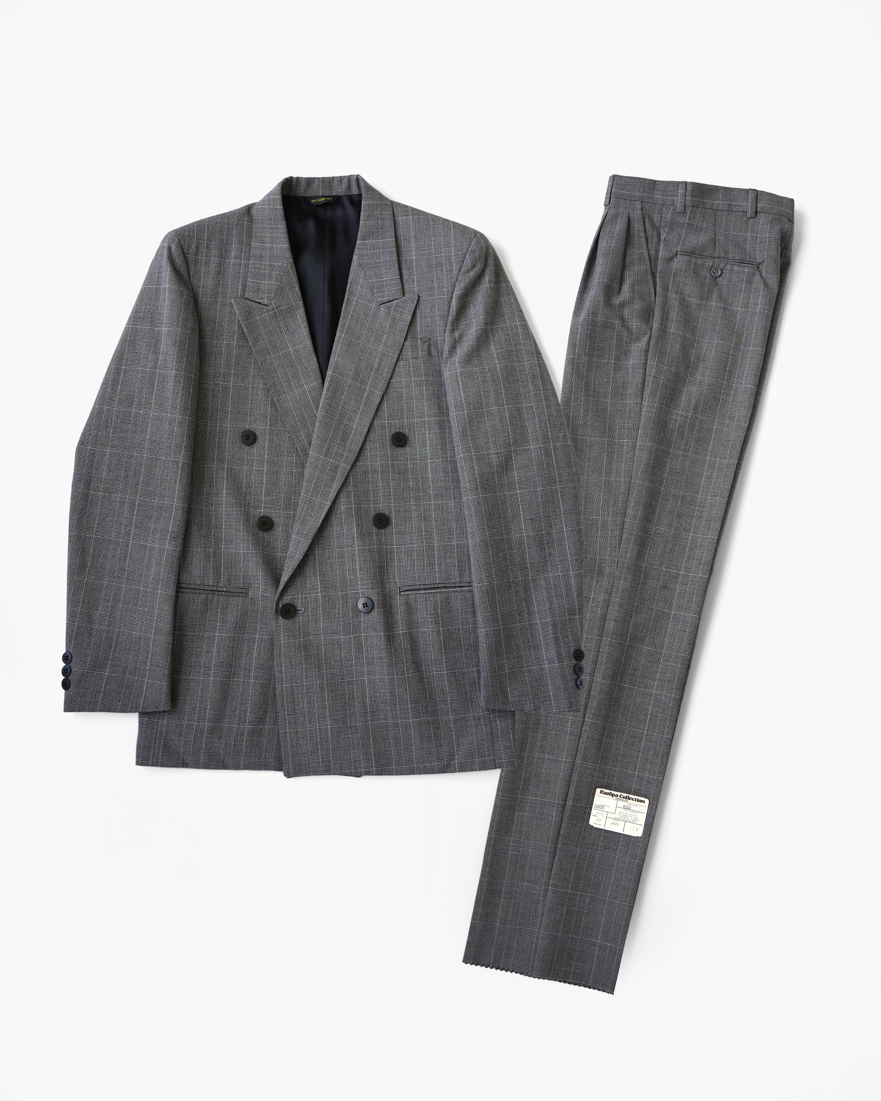 Double Breasted Glen Check Suit