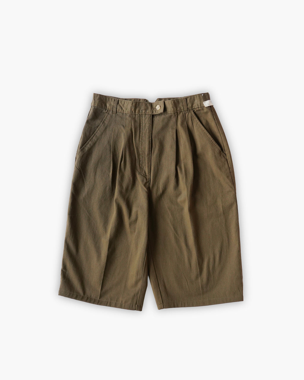 "Woolrich" Cotton Tuck Short Trousers - Brown