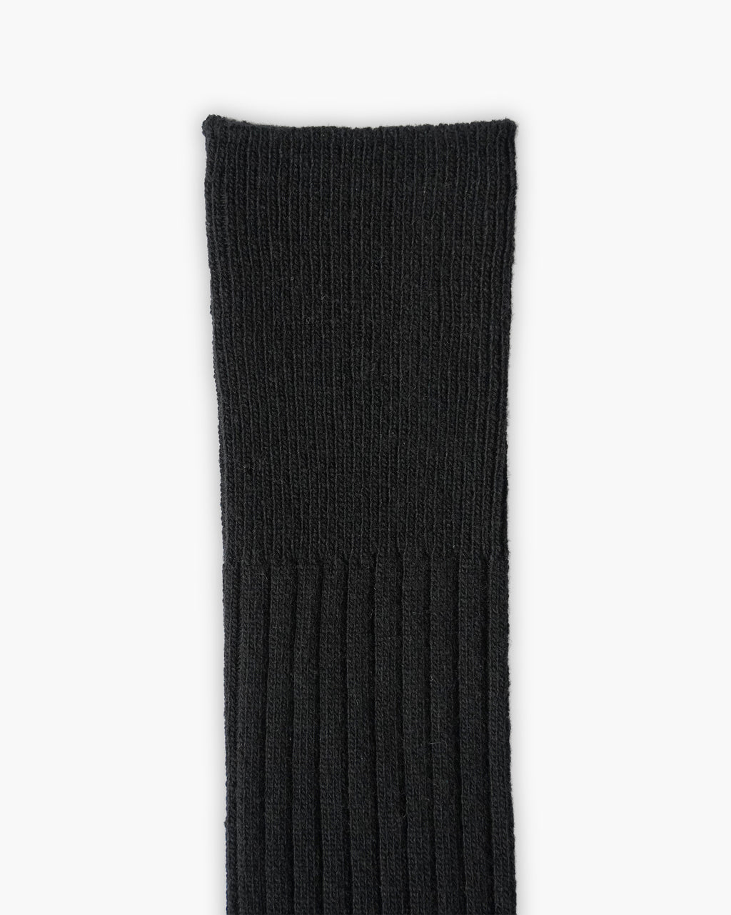 404 Rib Cashmere Wool Hi Socks - Black