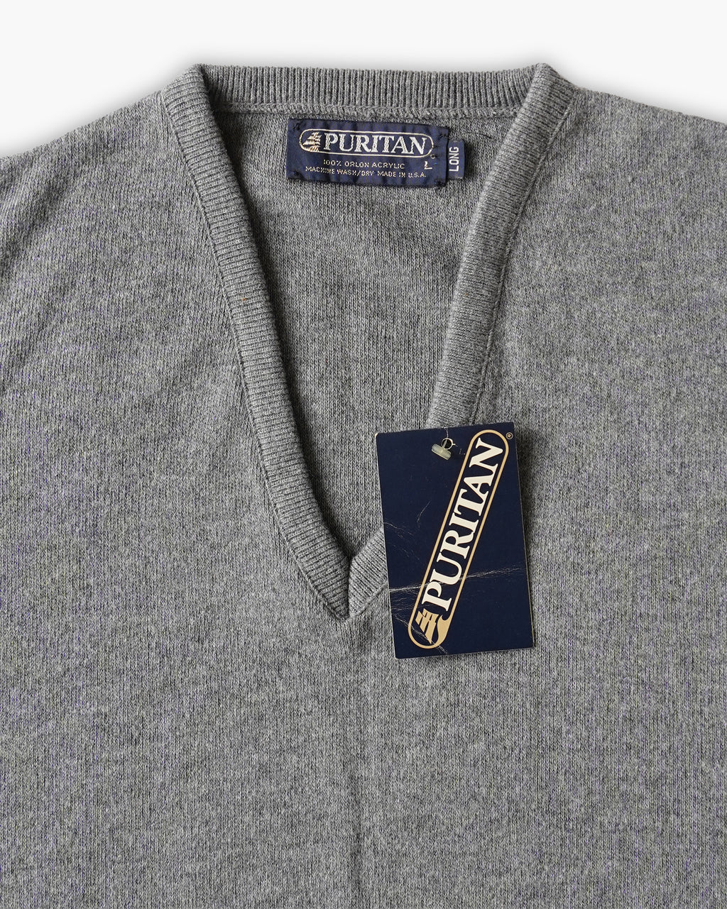 Acrylic Knit Vest - Gray