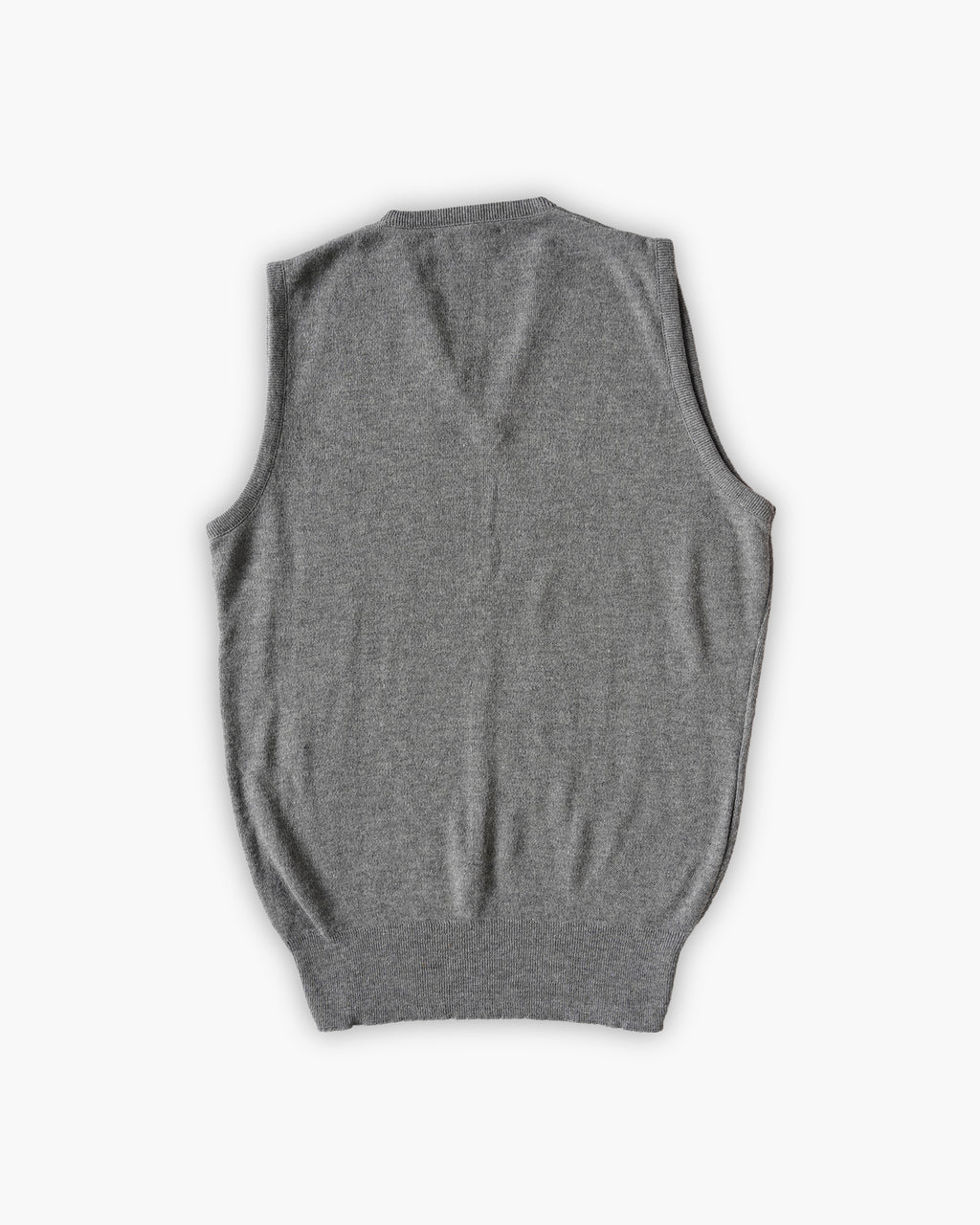 Acrylic Knit Vest - Gray