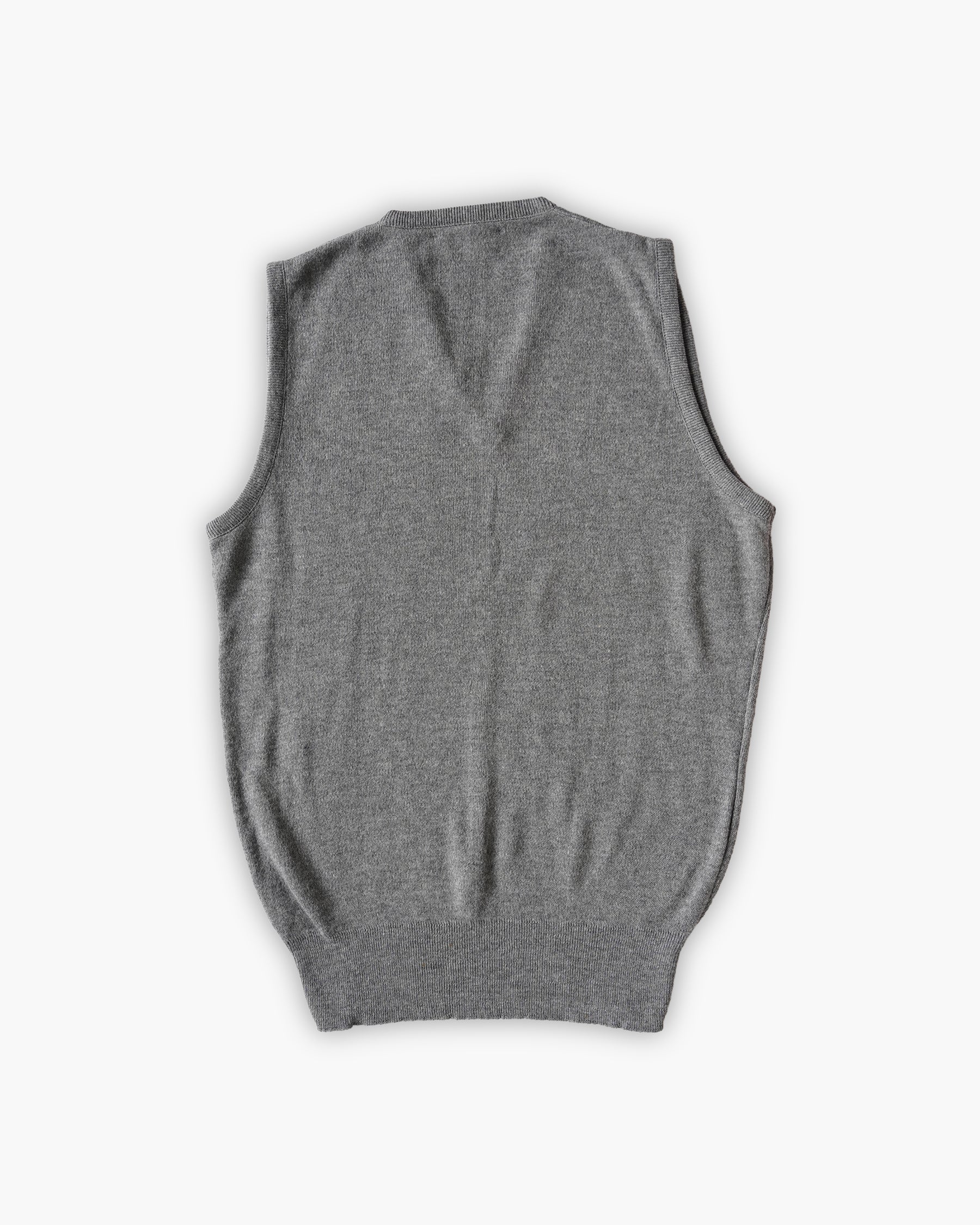 Acrylic Knit Vest - Gray
