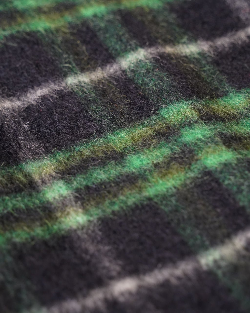 Green Plaid Wool Coat