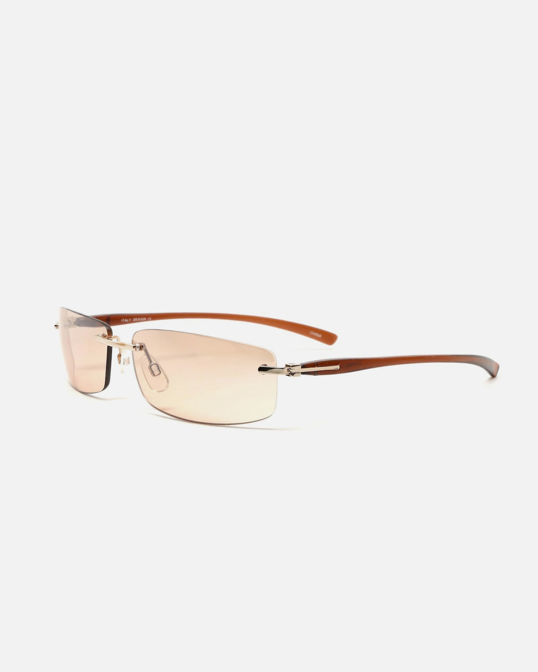 NOS Orange Rectangle Frameless Sunglasses