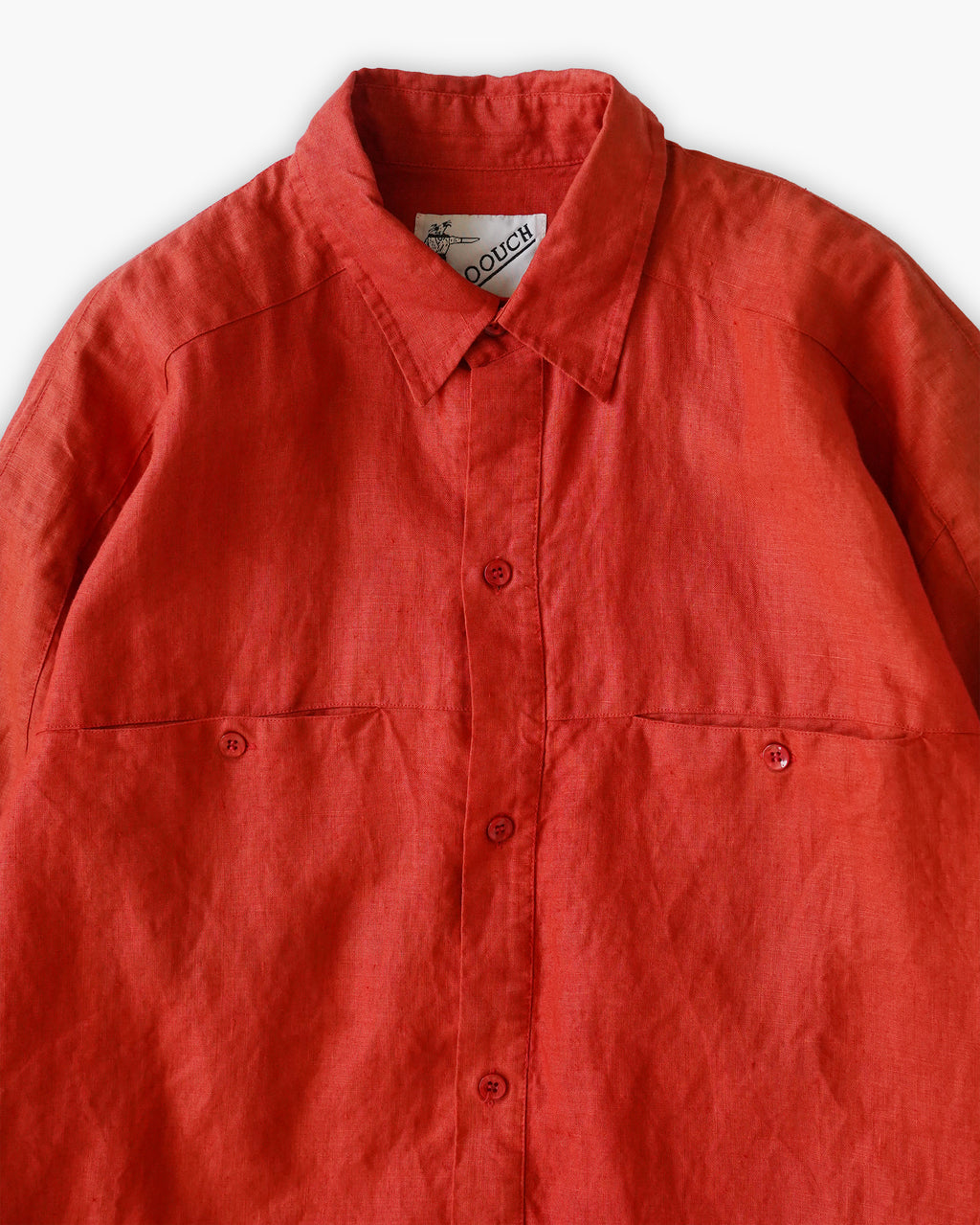 "GOOUCH" 100% Linen L/S Shirt - Orange