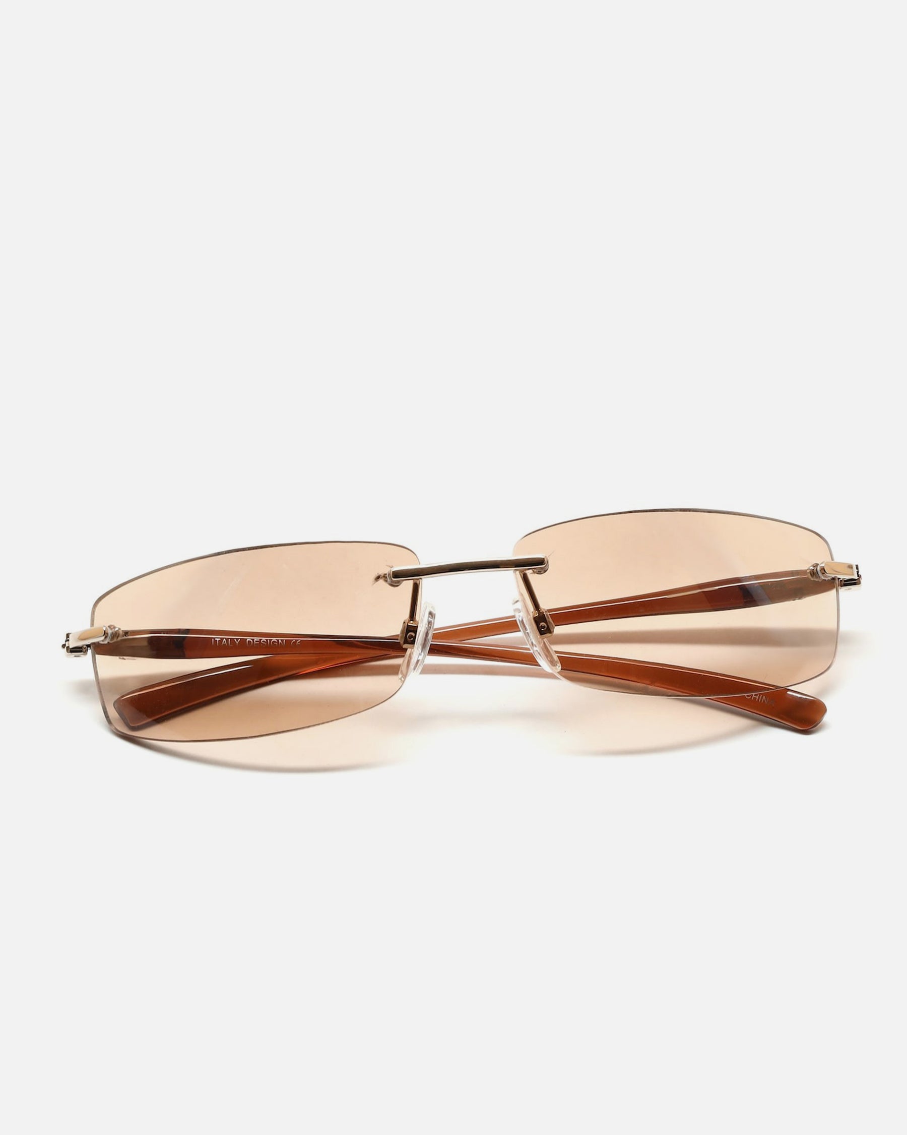 NOS Orange Rectangle Frameless Sunglasses