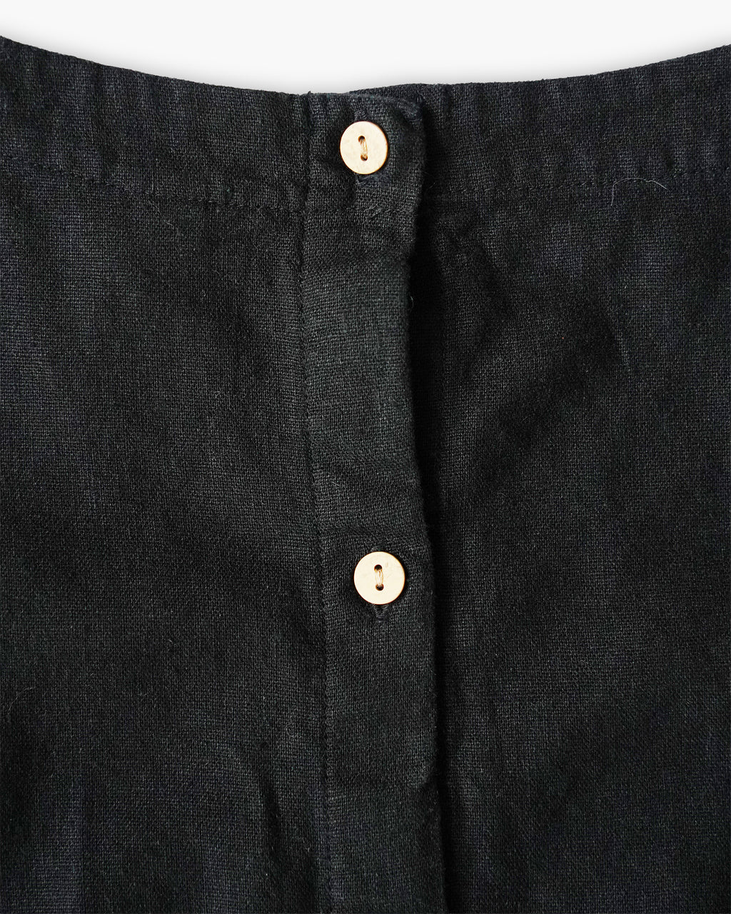 Linen Rayon Back Button Cropped Top