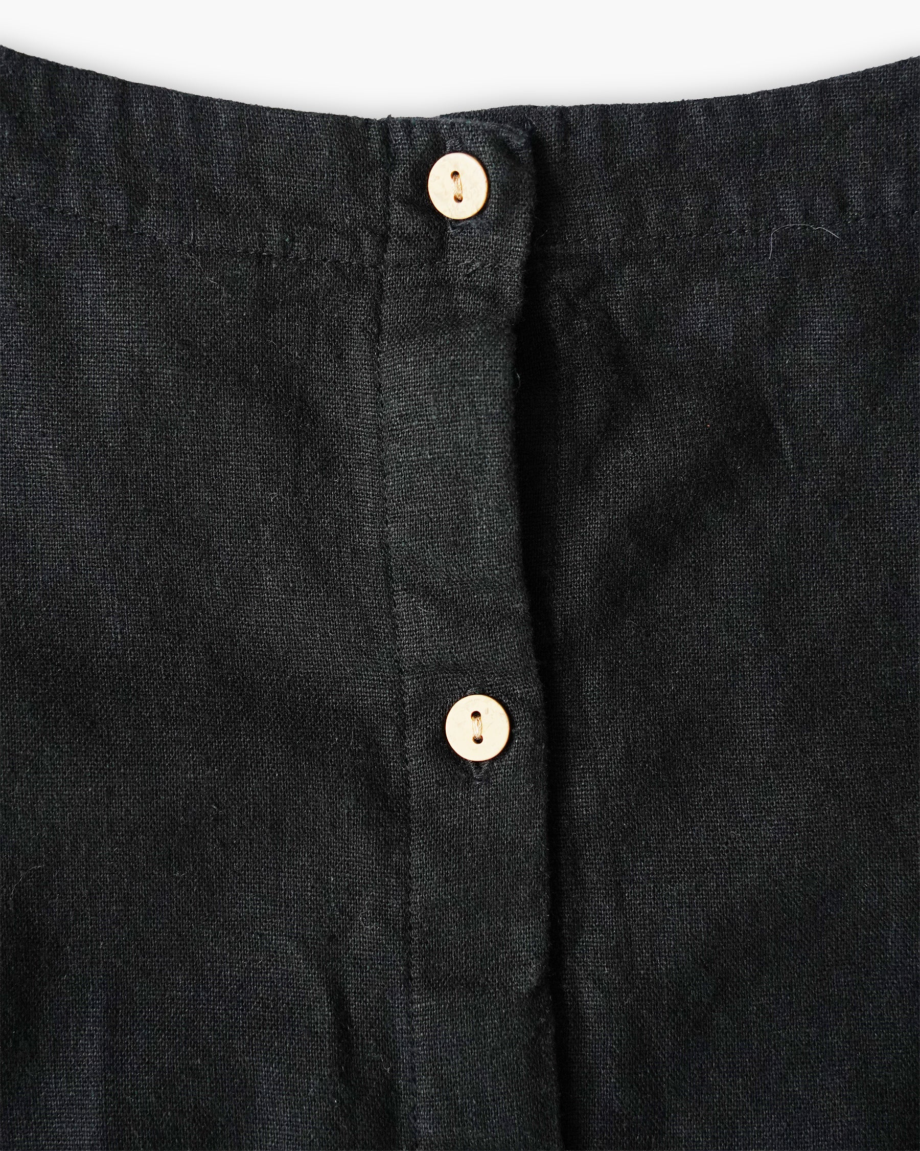 Linen Rayon Back Button Cropped Top