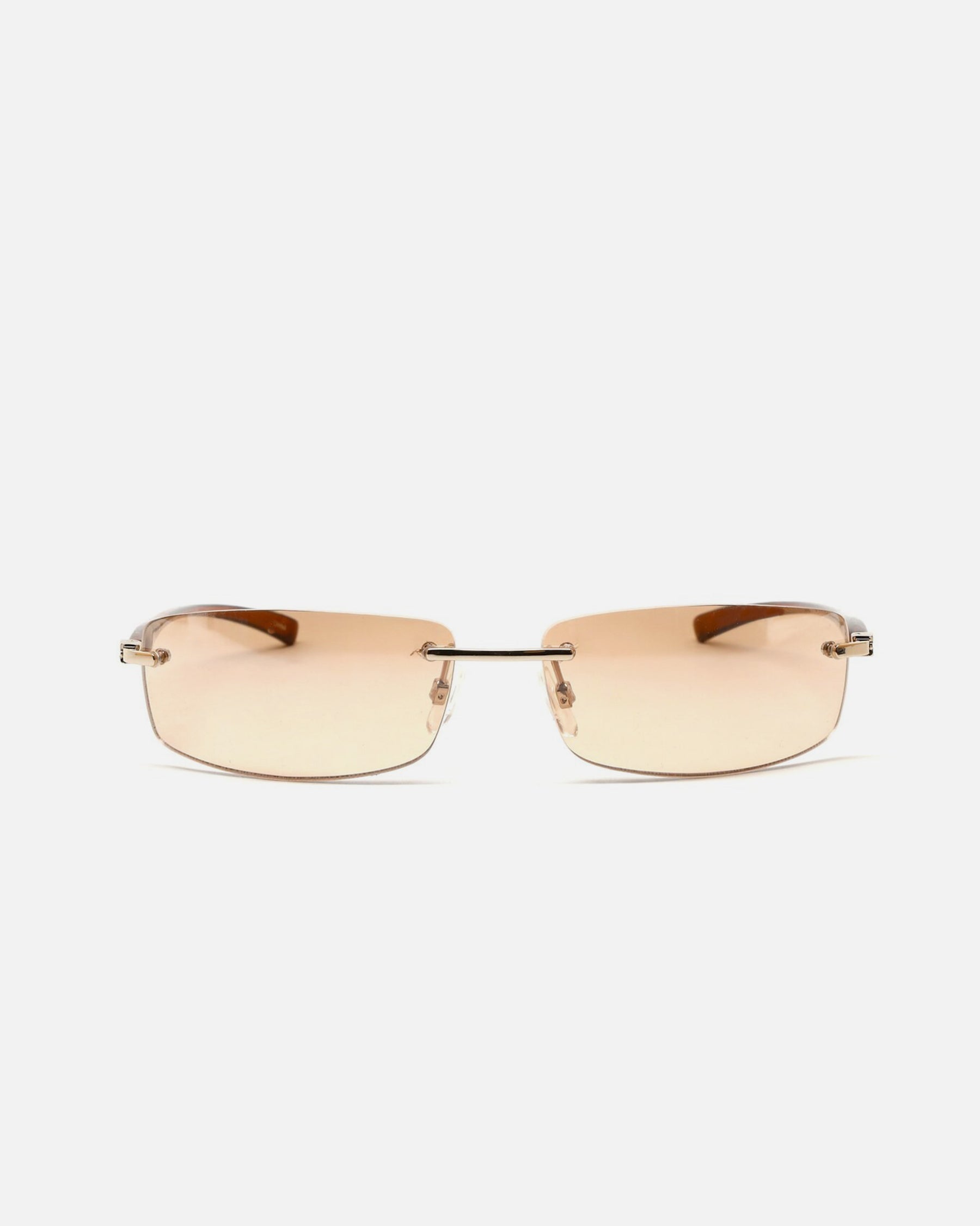NOS Orange Rectangle Frameless Sunglasses