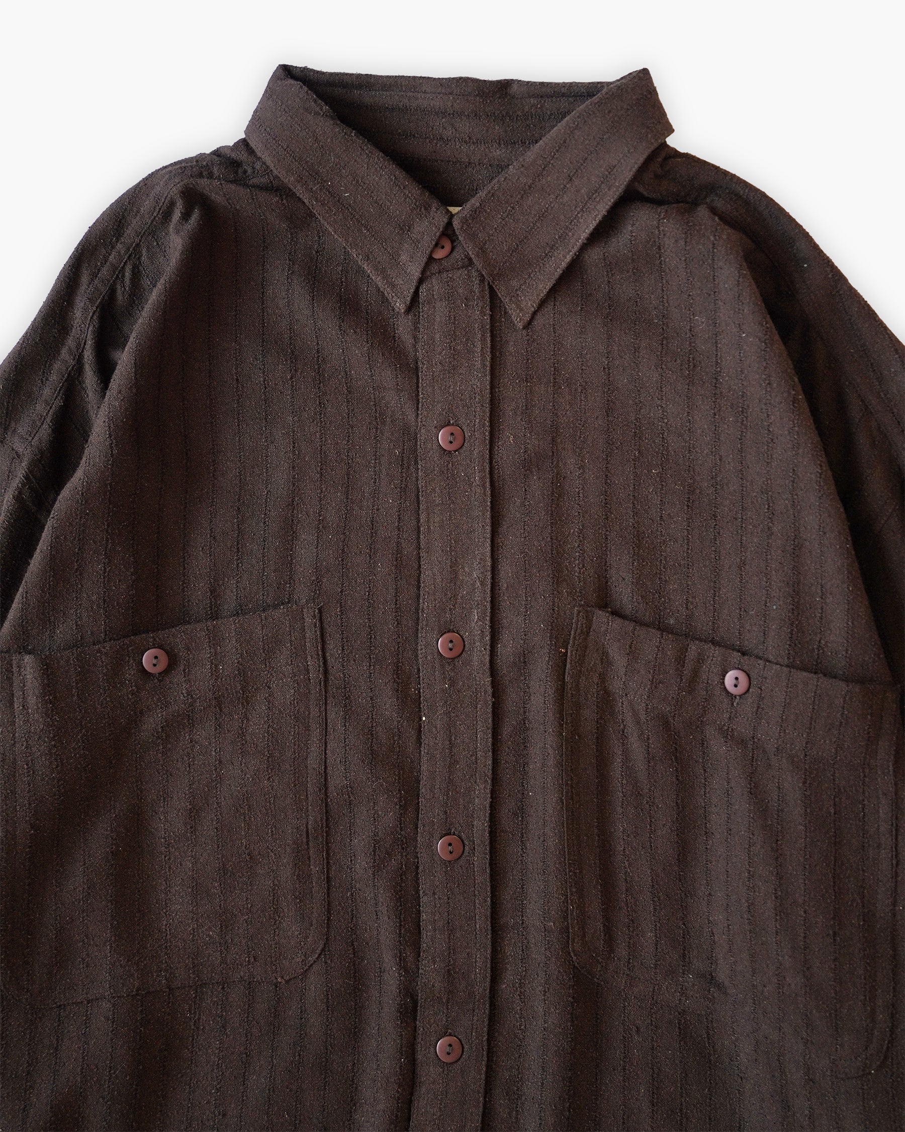 "GOOUCH" 100% Silk Stripe L/S Shirt