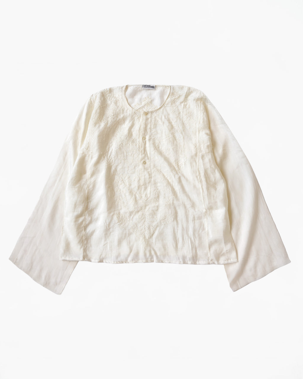 Rayon Embroidered Sheer Shirt