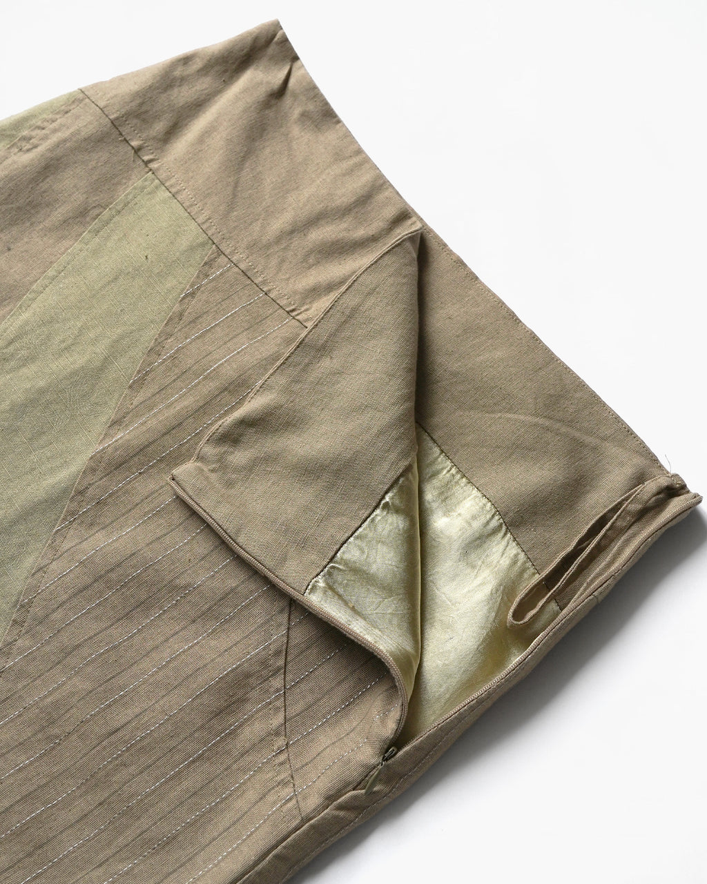 00s Cotton x Linen Patchwork Skirt