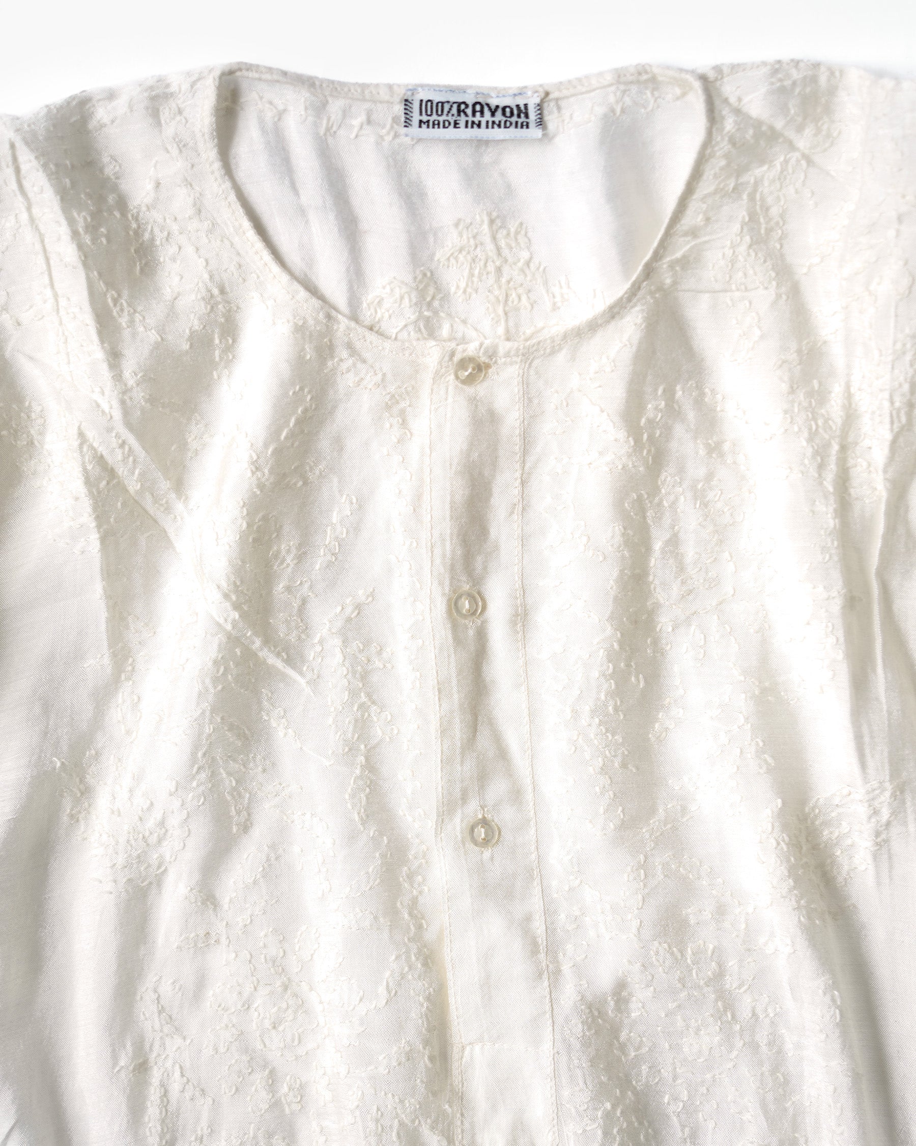 Rayon Embroidered Sheer Shirt