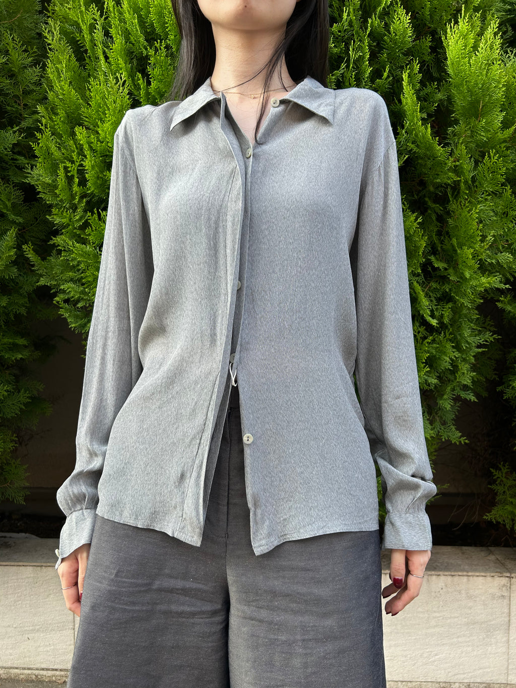 Soft Crepe Long Sleeve Shirt