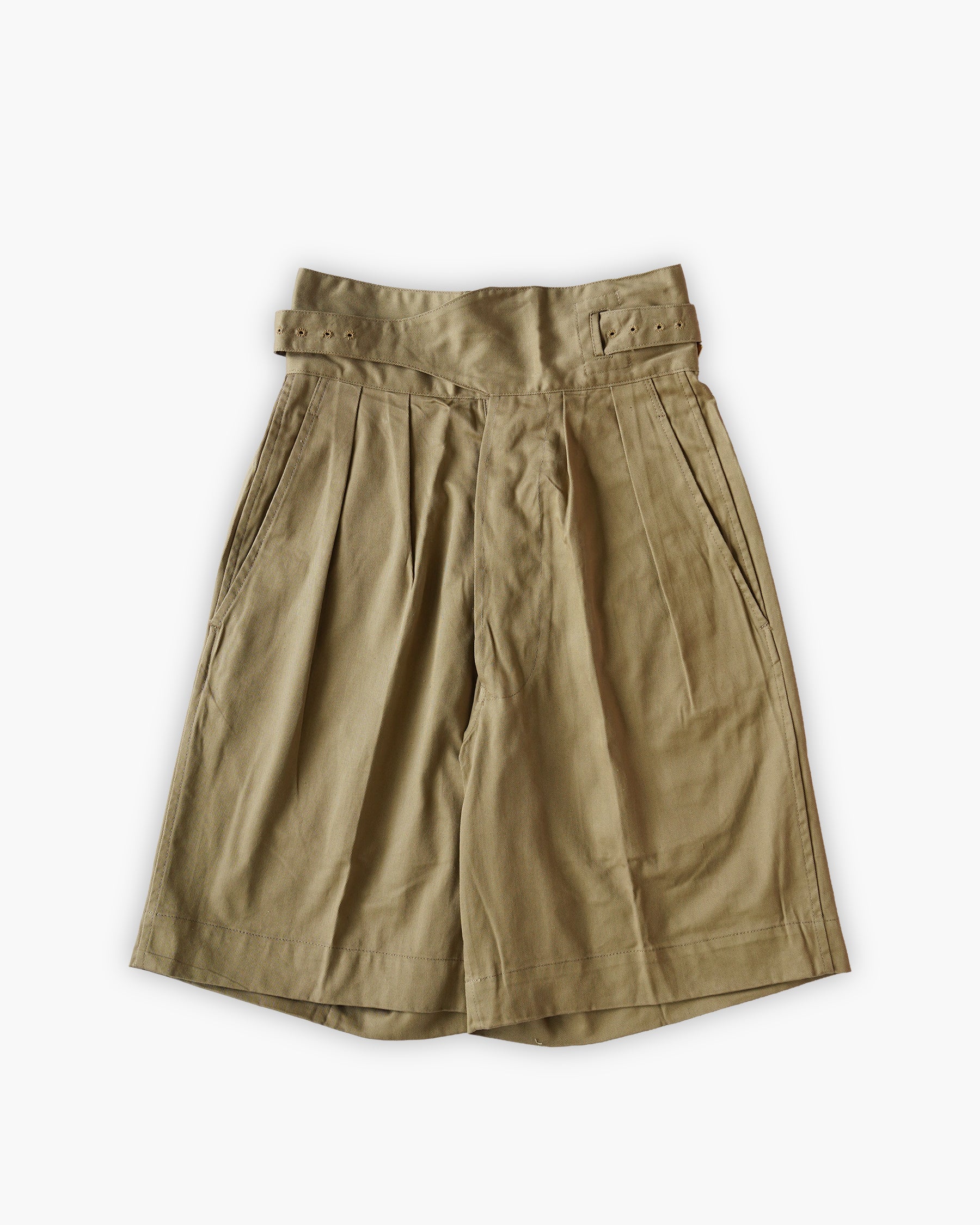 Cotton Gurkha Shorts - Beige