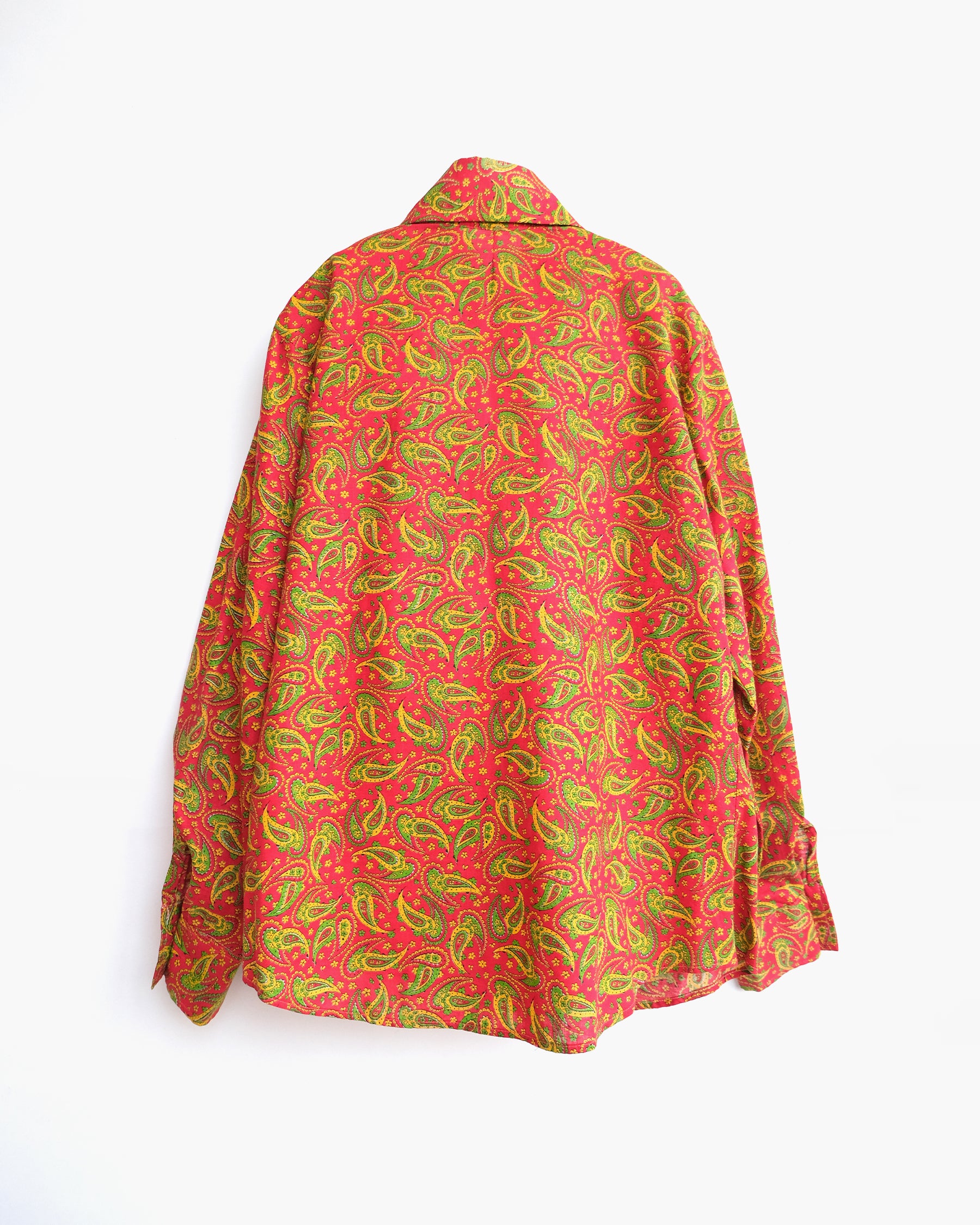 70s Patterned Cotton L/S Shirt