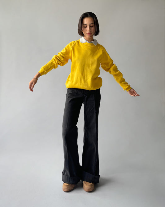 80's Acrylic Sweatshirt - Yellow