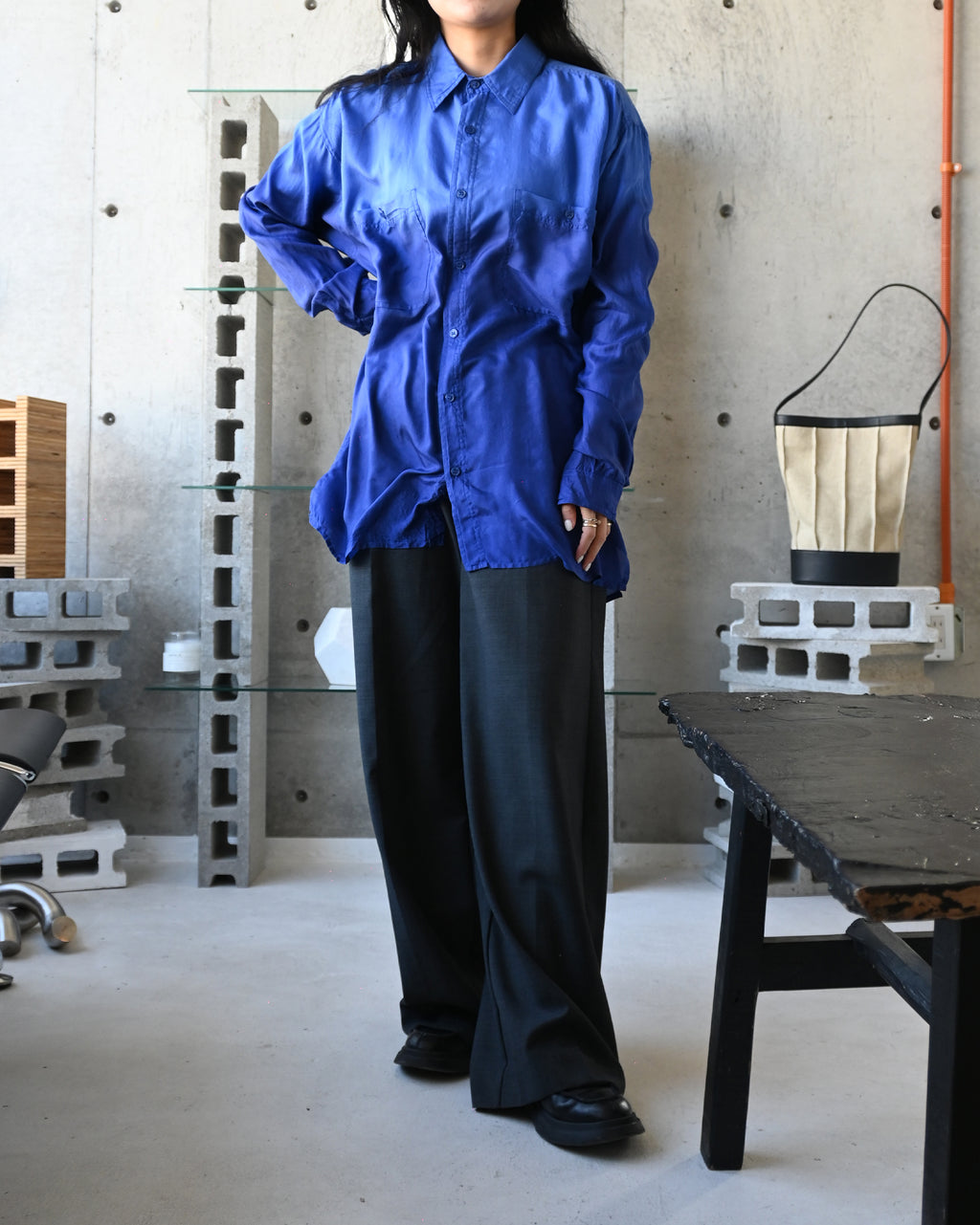 404irregular - Over-dyed Silk Shirt