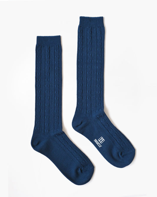 Cable Socks - Navy