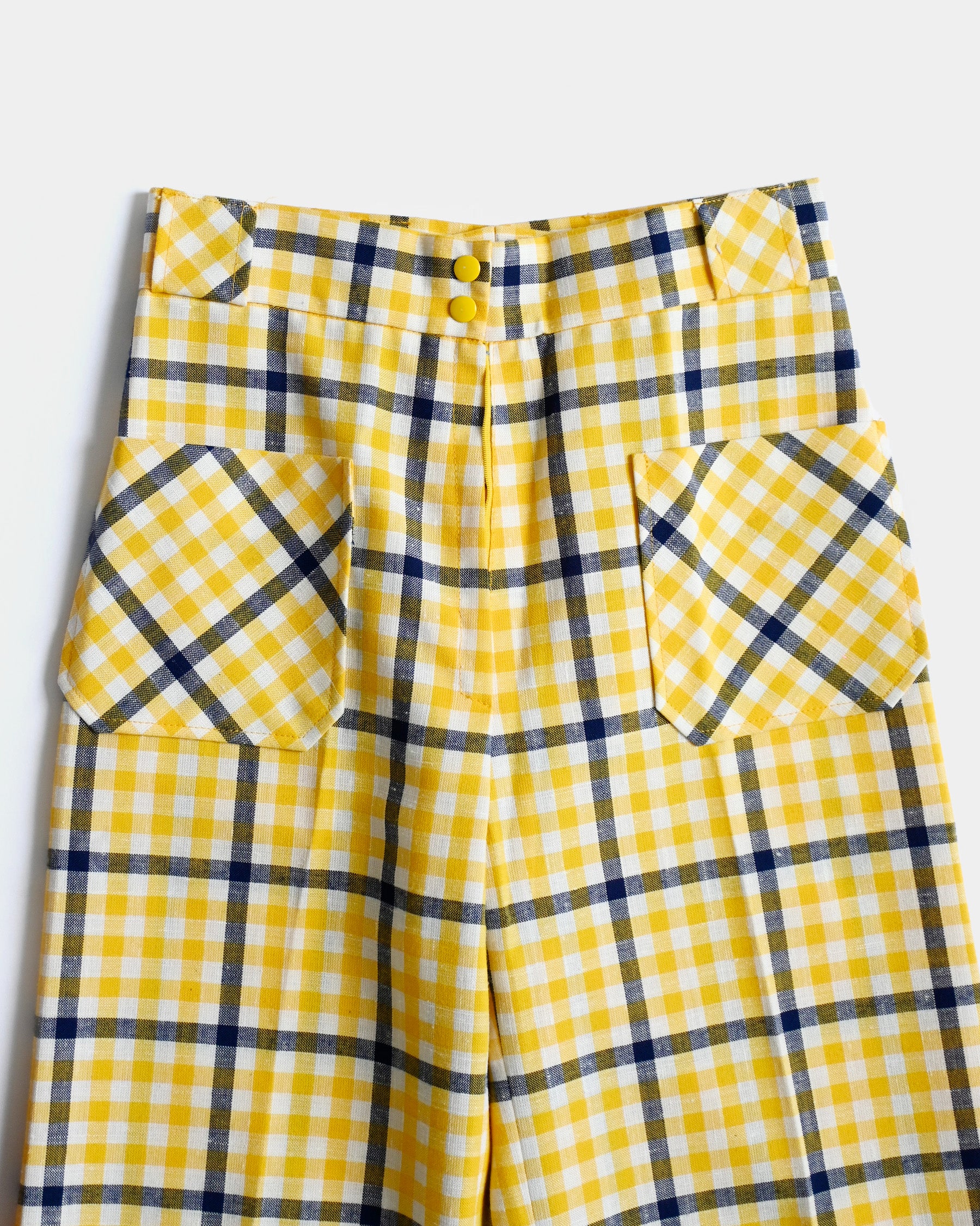 70S Plaid Flare Pants