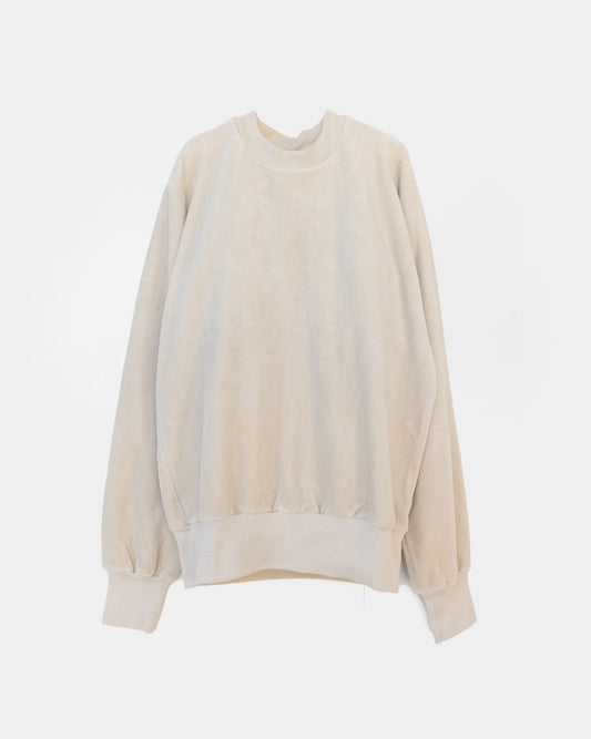 Cotton Velour Sweatshirts - Ivory