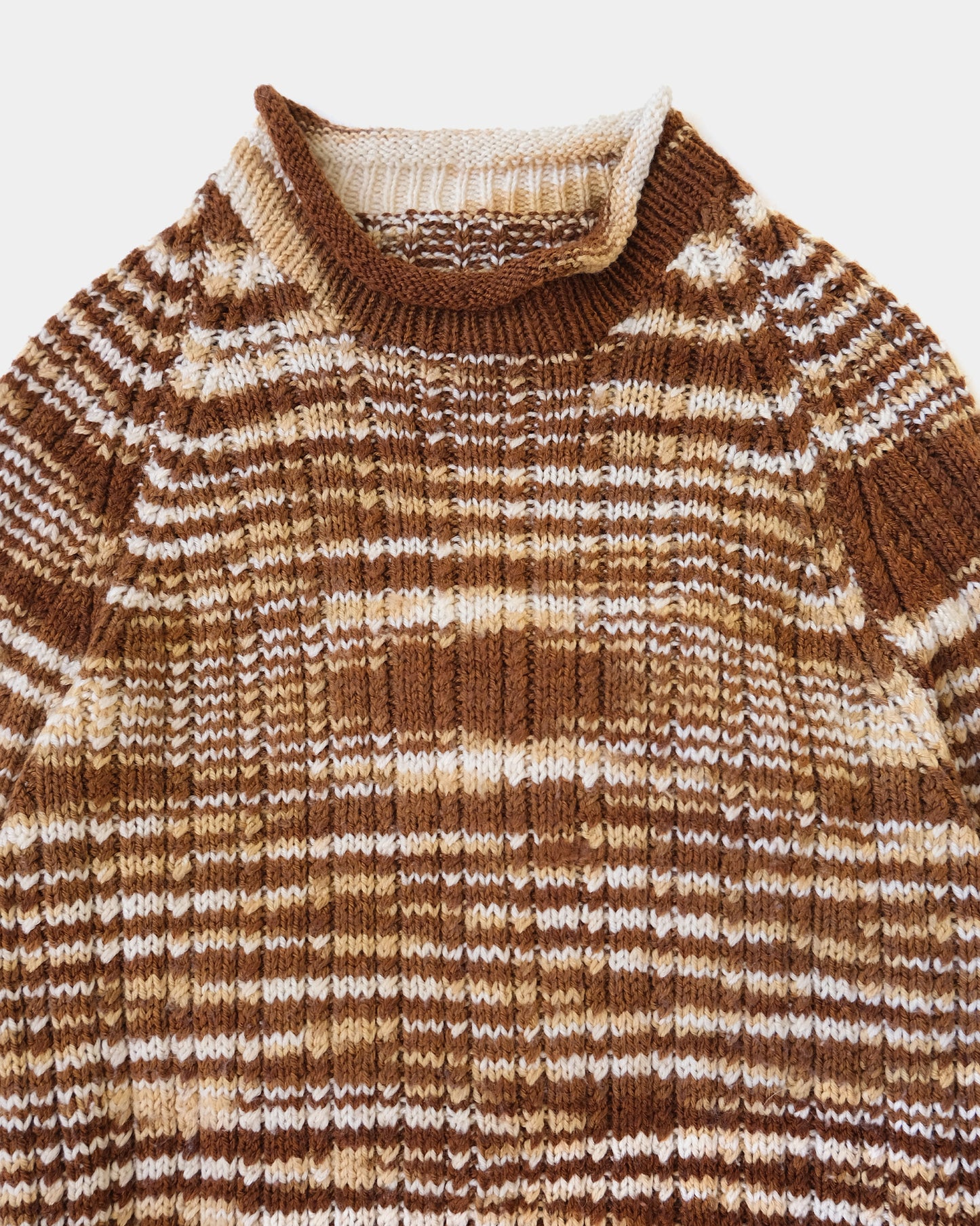 80s Roll Neck Sweater - Brown