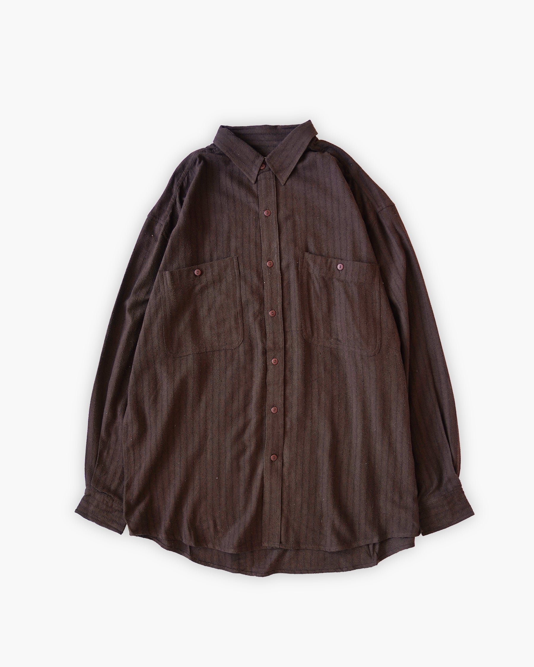 "GOOUCH" 100% Silk Stripe L/S Shirt