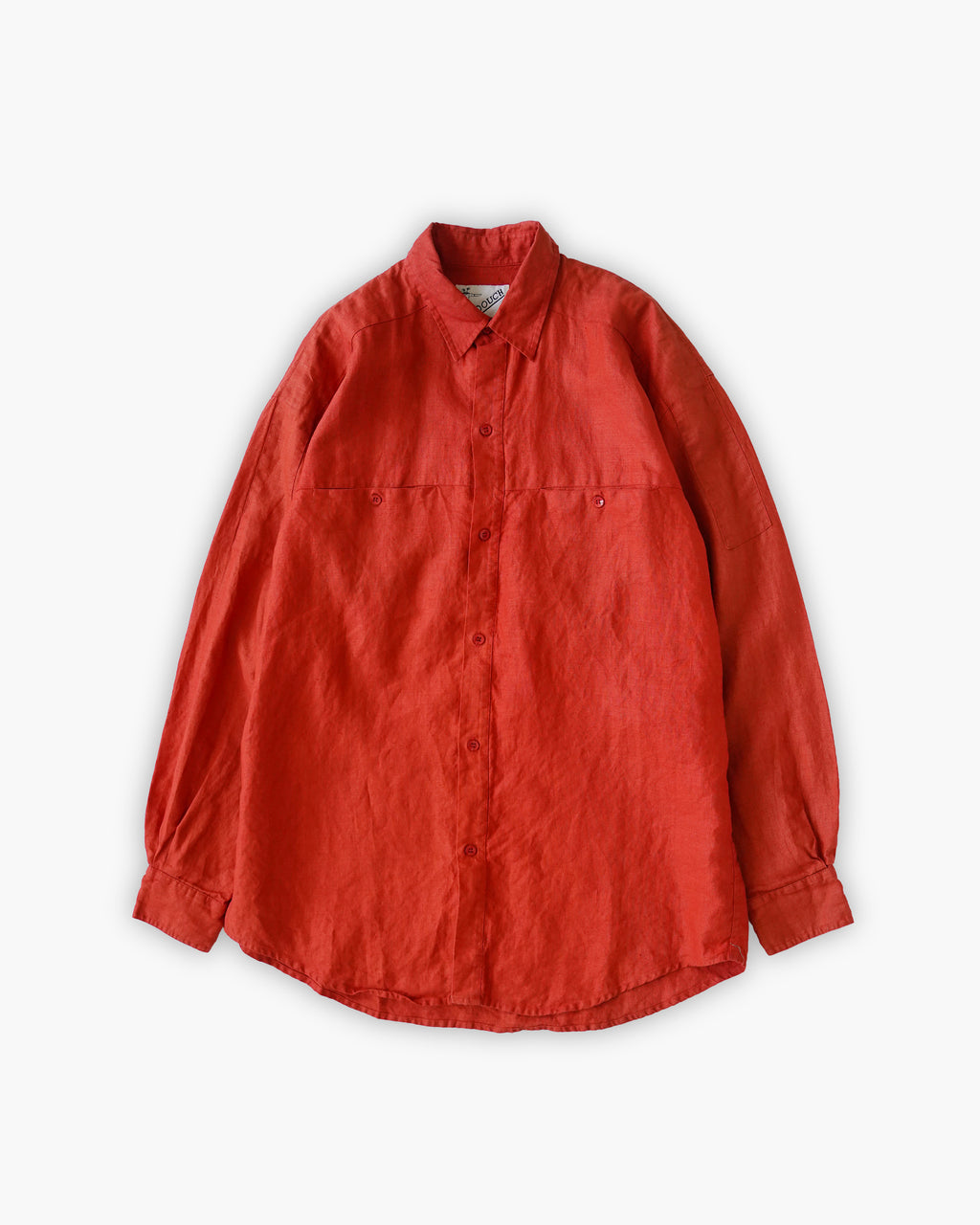 "GOOUCH" 100% Linen L/S Shirt - Orange