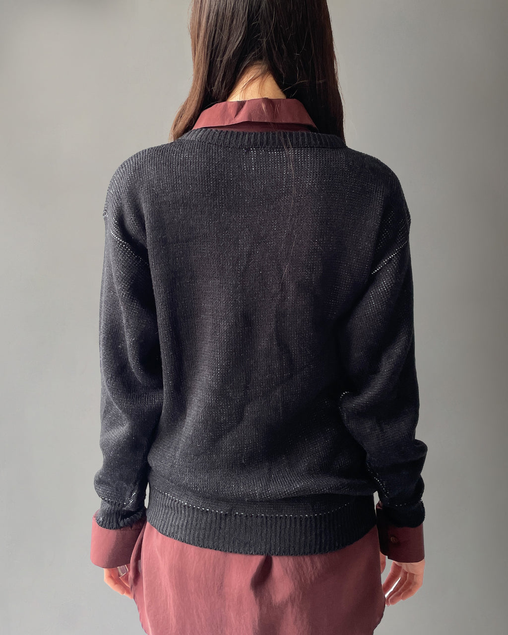 Acrylic Black Sweater "Bear"