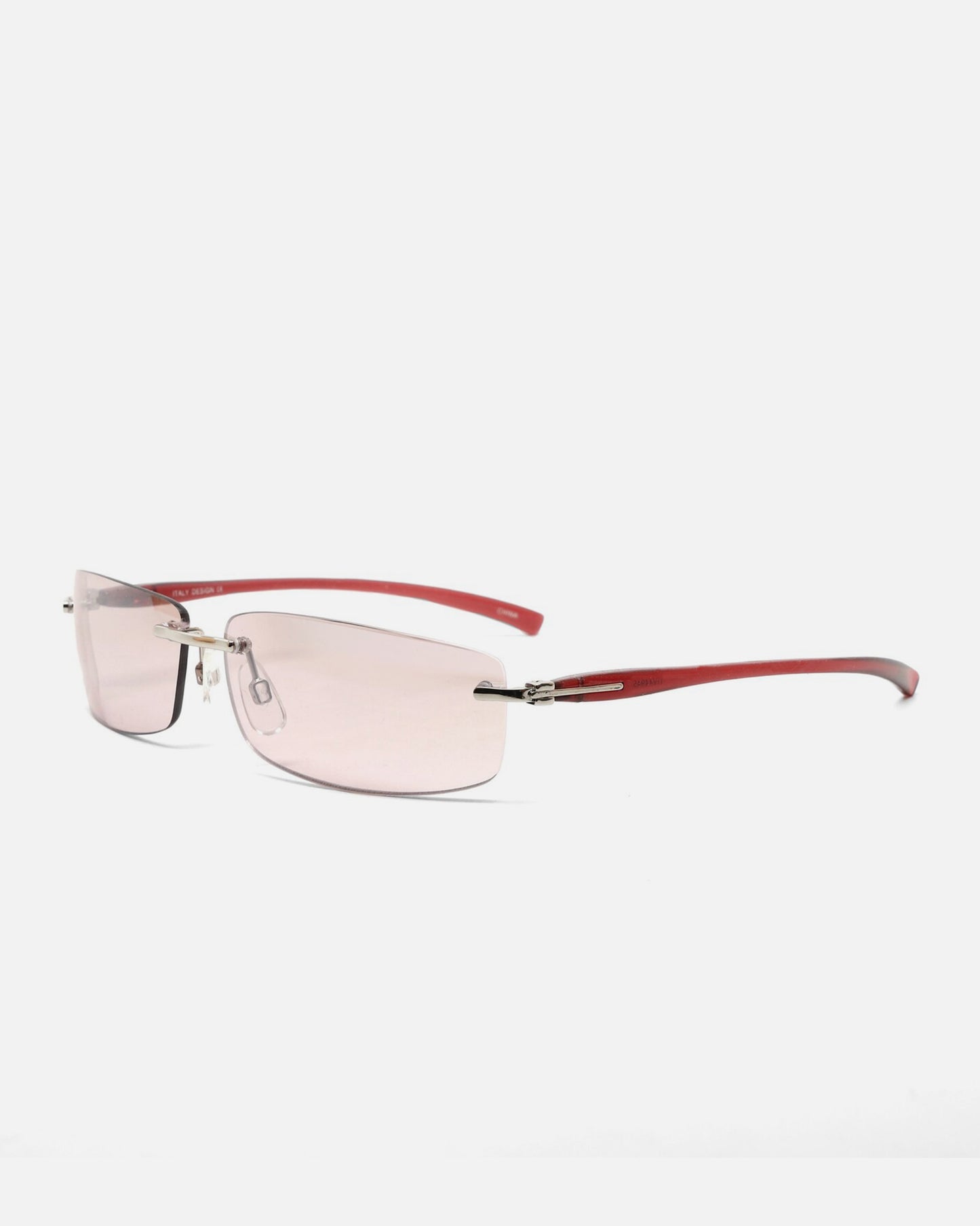 NOS Pink Rectangle Frameless Sunglasses