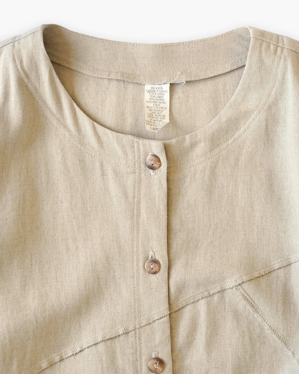 Linen Rayon Patchwork Design Jacket
