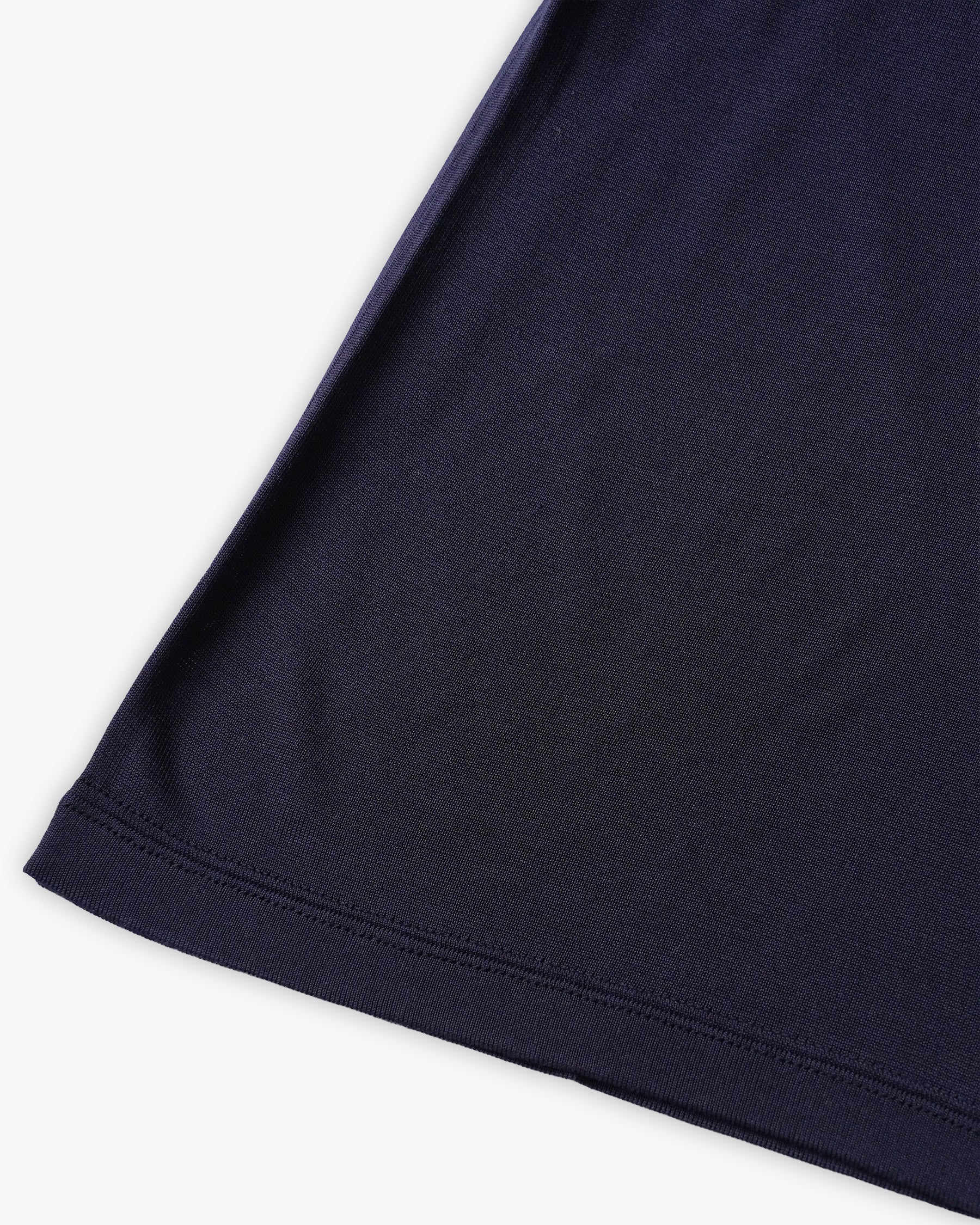 100% Washable Silk Tee S/S - Navy