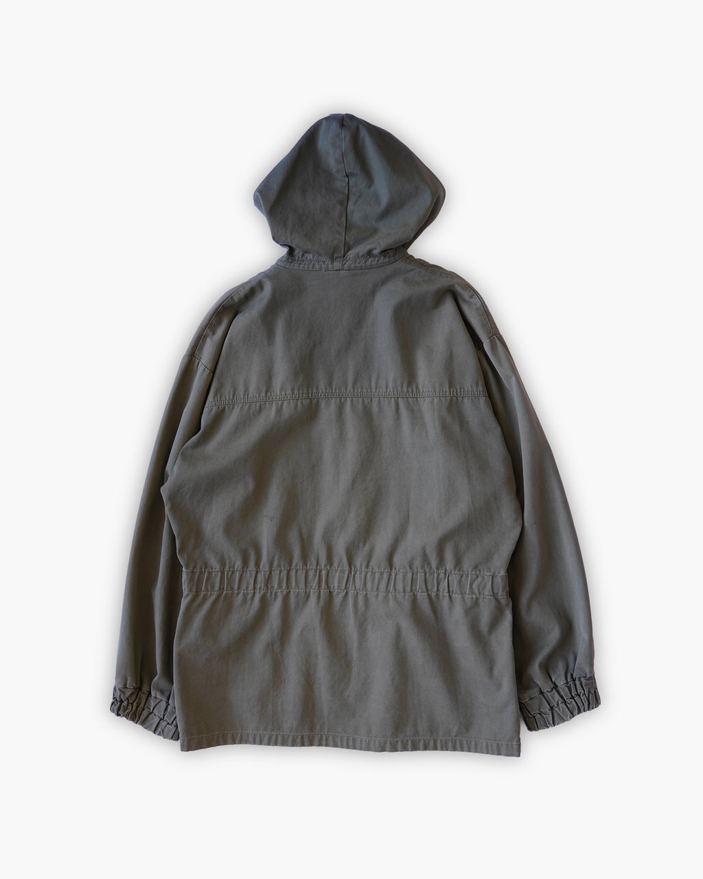 Khaki Hooded Utility Jacket with Multi-Pockets