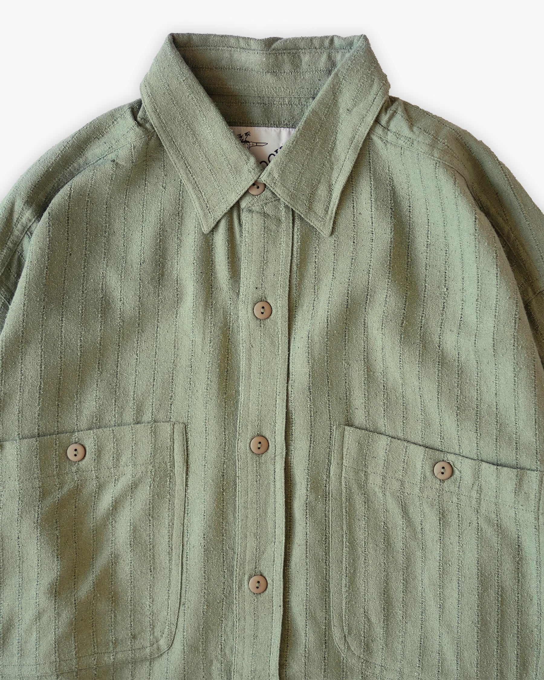 "GOOUCH" 100% Silk Stripe L/S Shirt