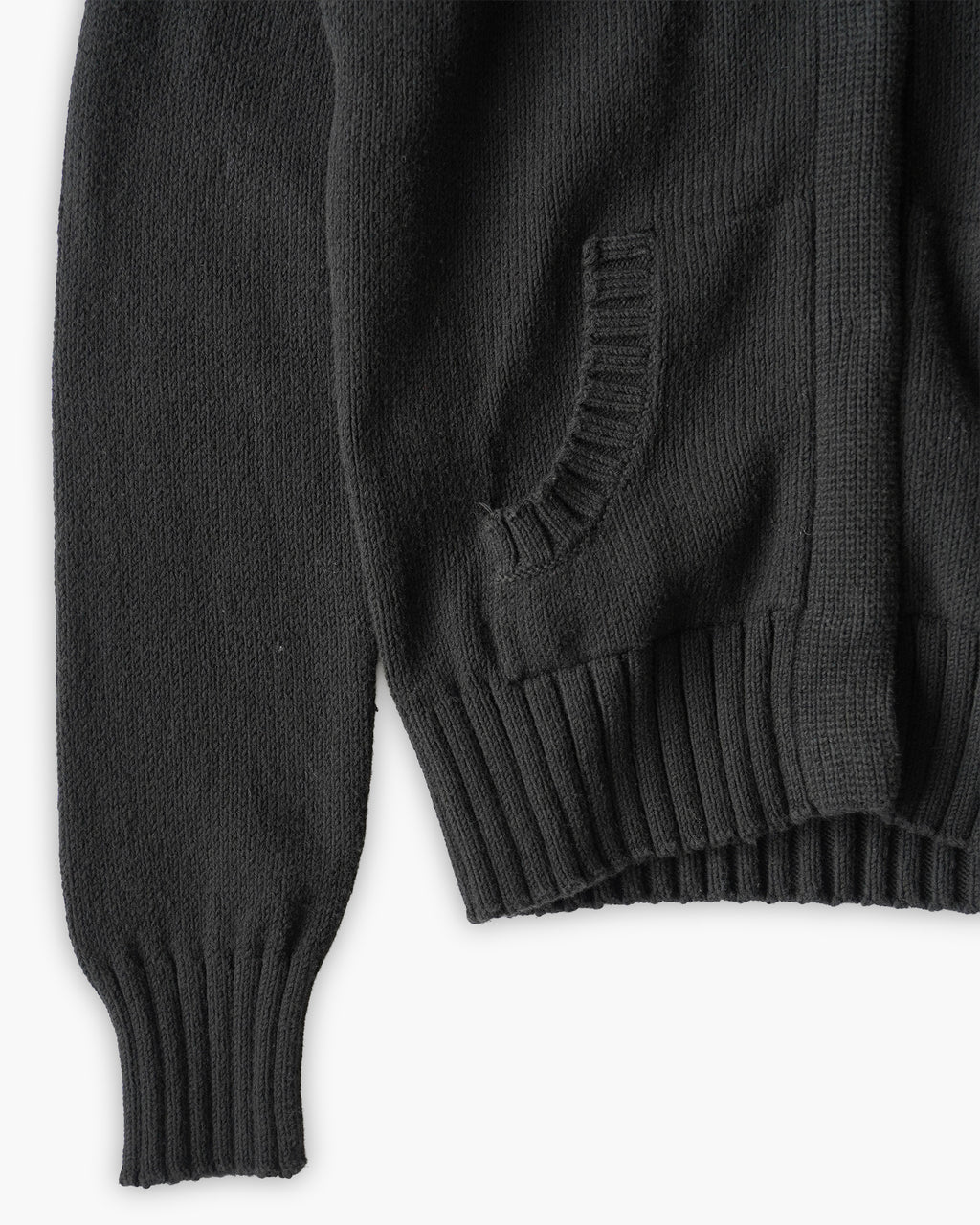 High Neck Rib Snap Cardigan