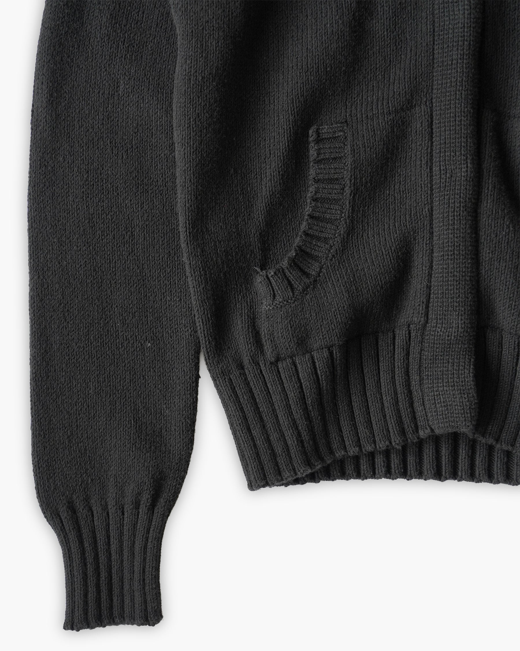 High Neck Rib Snap Cardigan