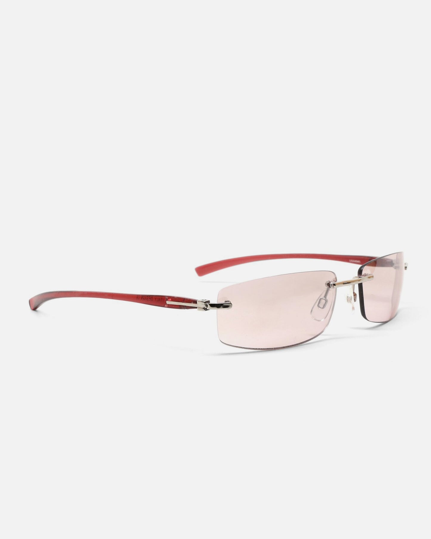 NOS Pink Rectangle Frameless Sunglasses