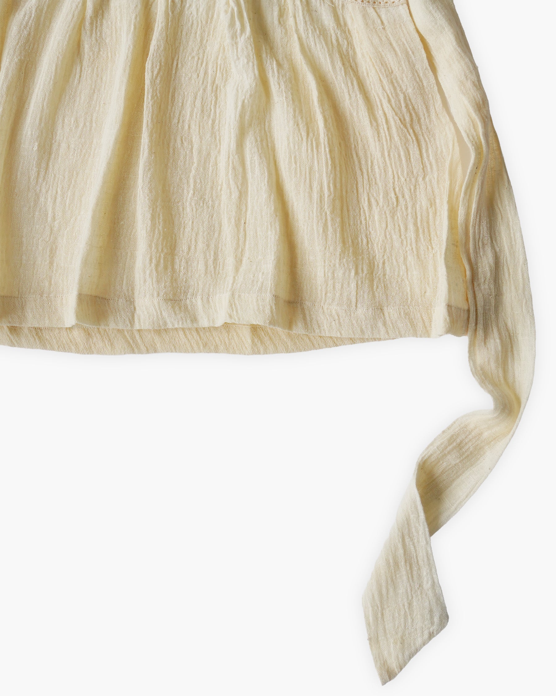 70's Cotton Lace Smock Blouse