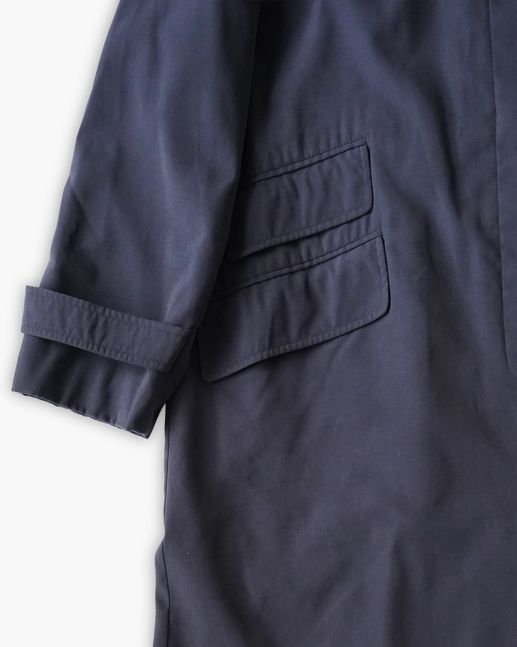80s Navy Single Long Coat