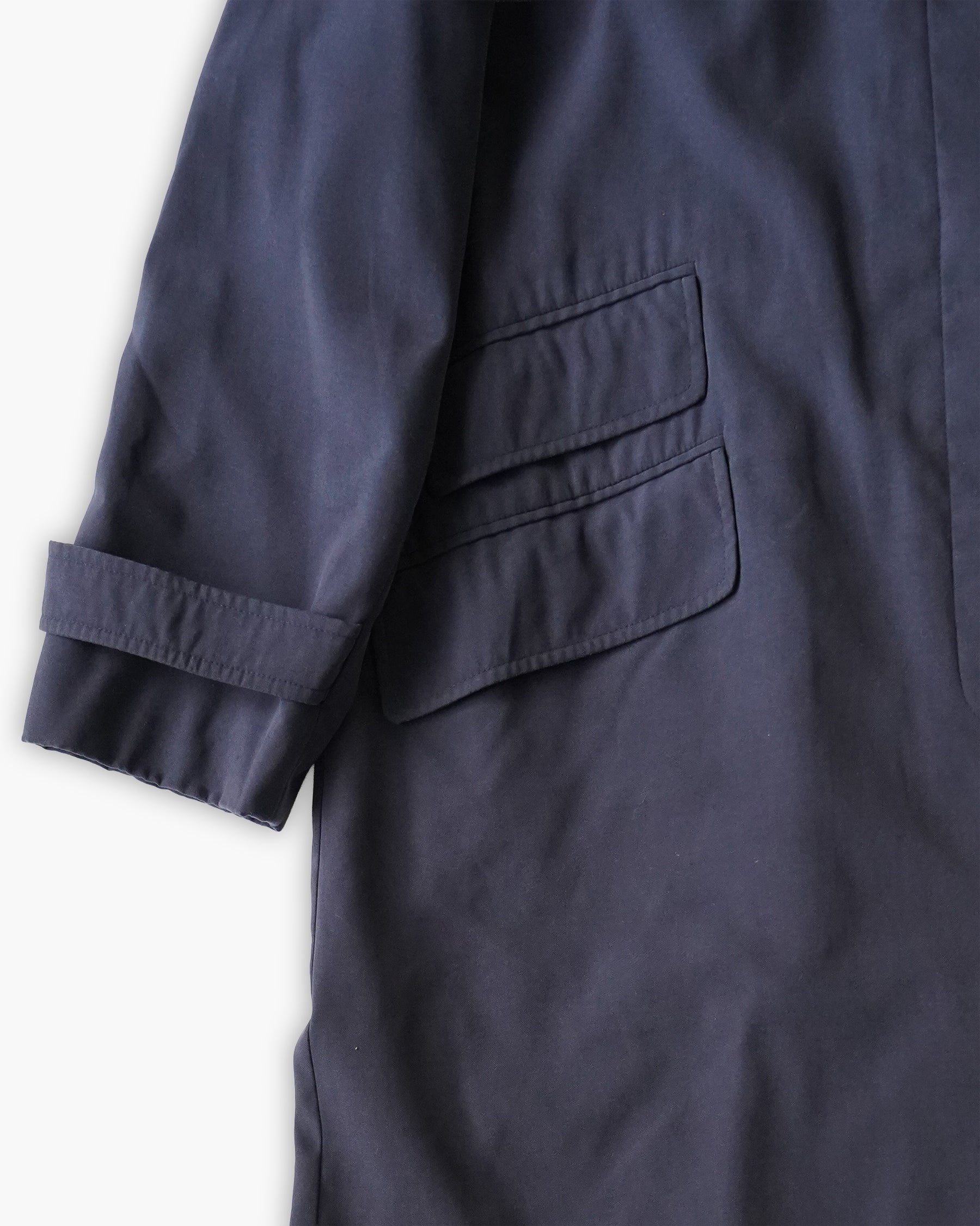 80s Navy Single Long Coat
