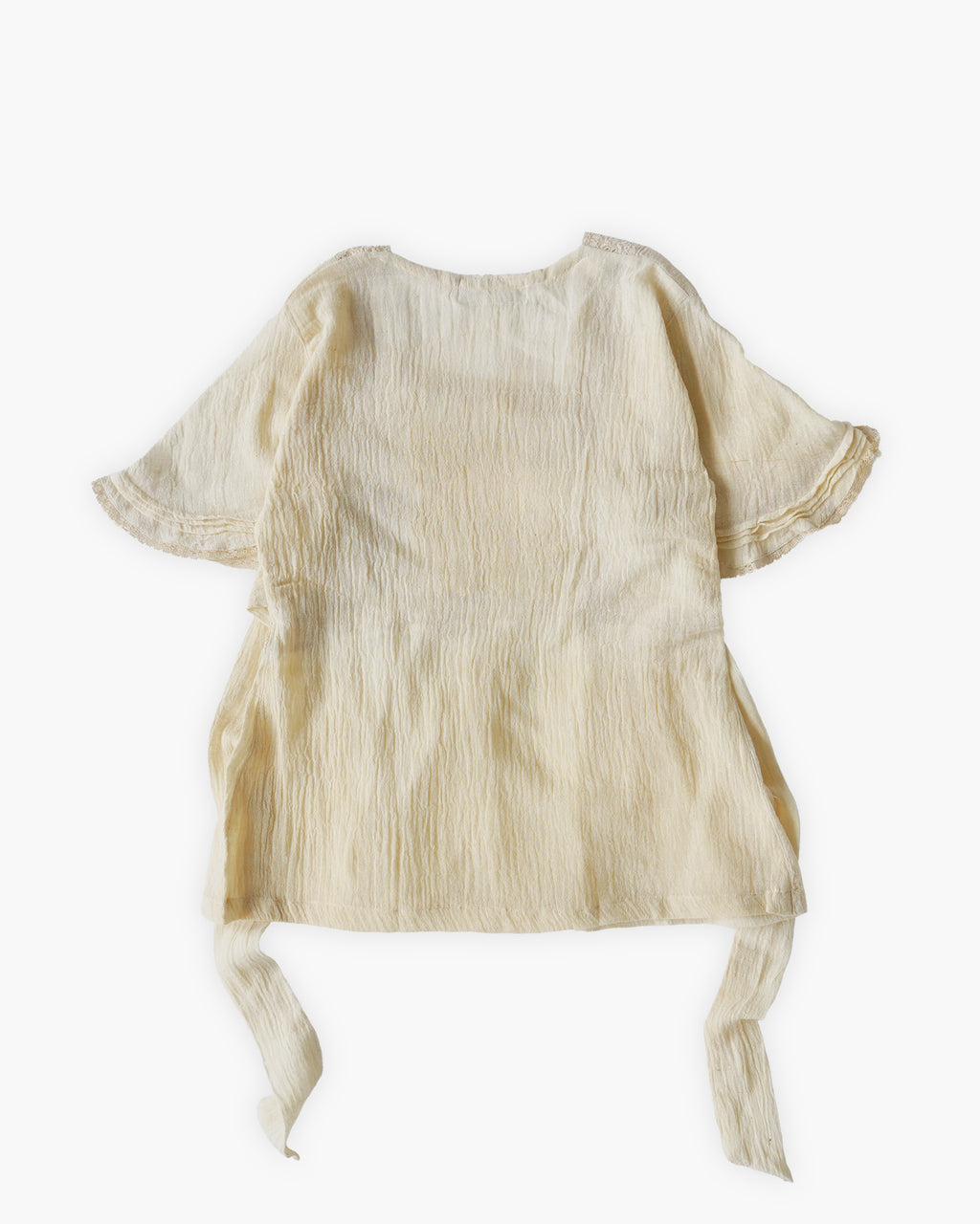 70's Cotton Lace Smock Blouse