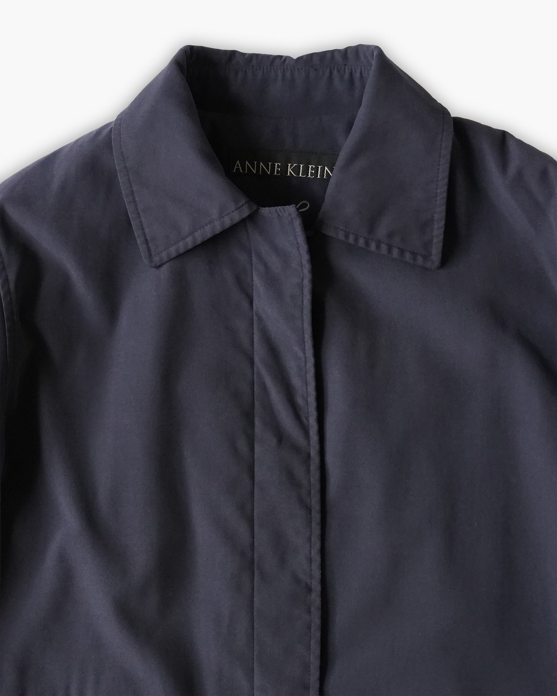 80s Navy Single Long Coat