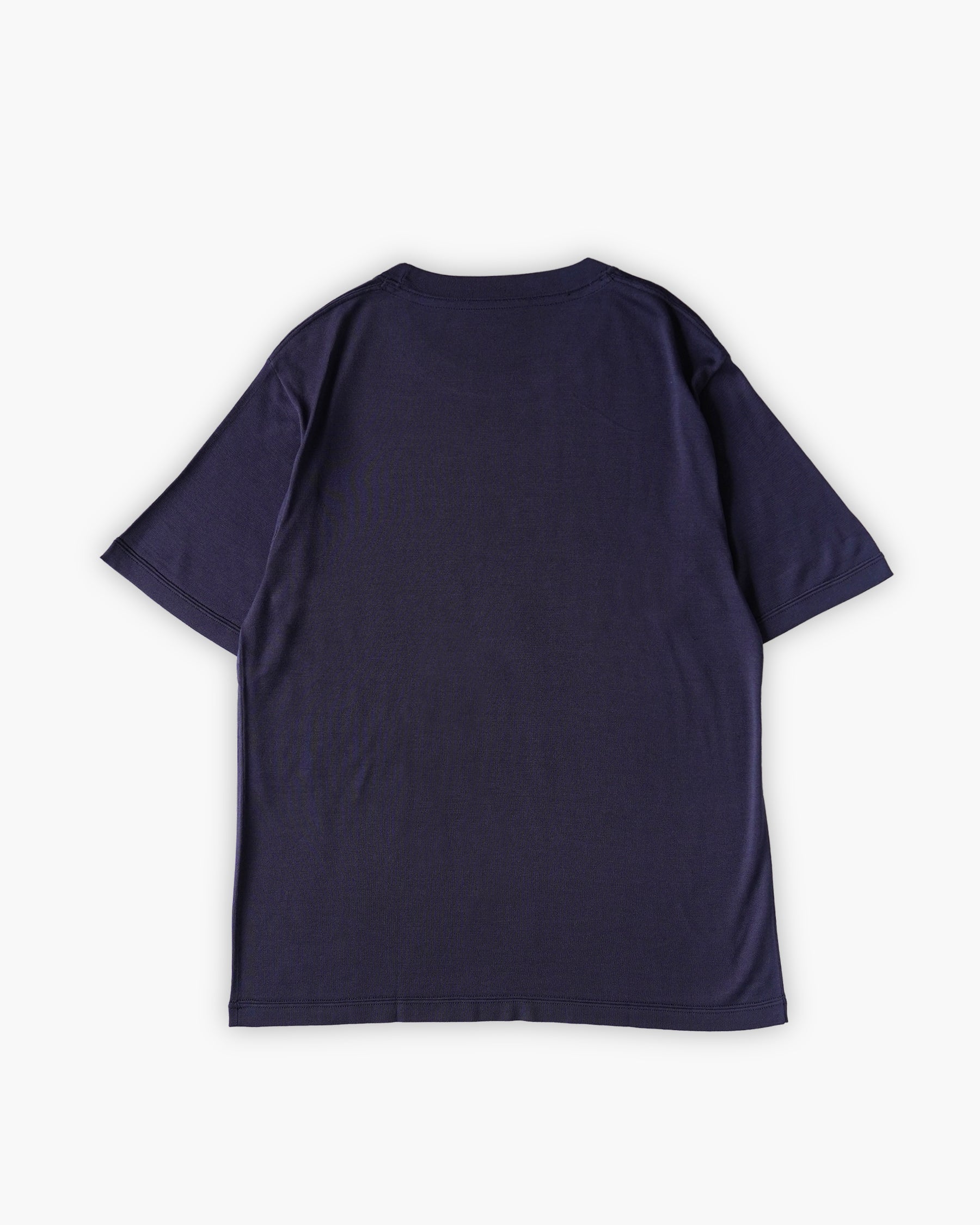 100% Washable Silk Tee S/S - Navy