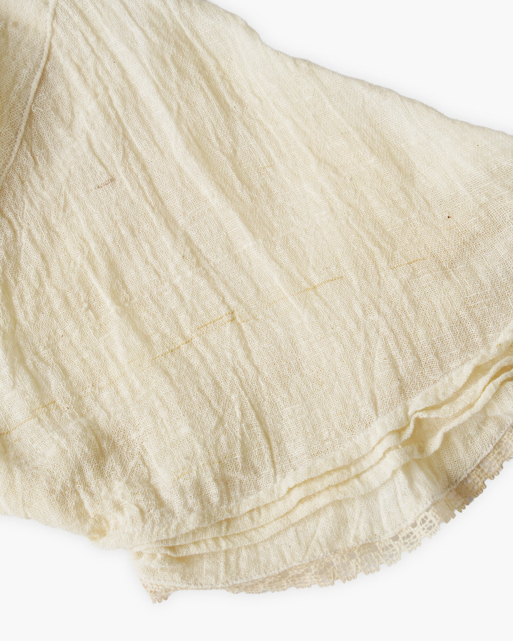 70's Cotton Lace Smock Blouse