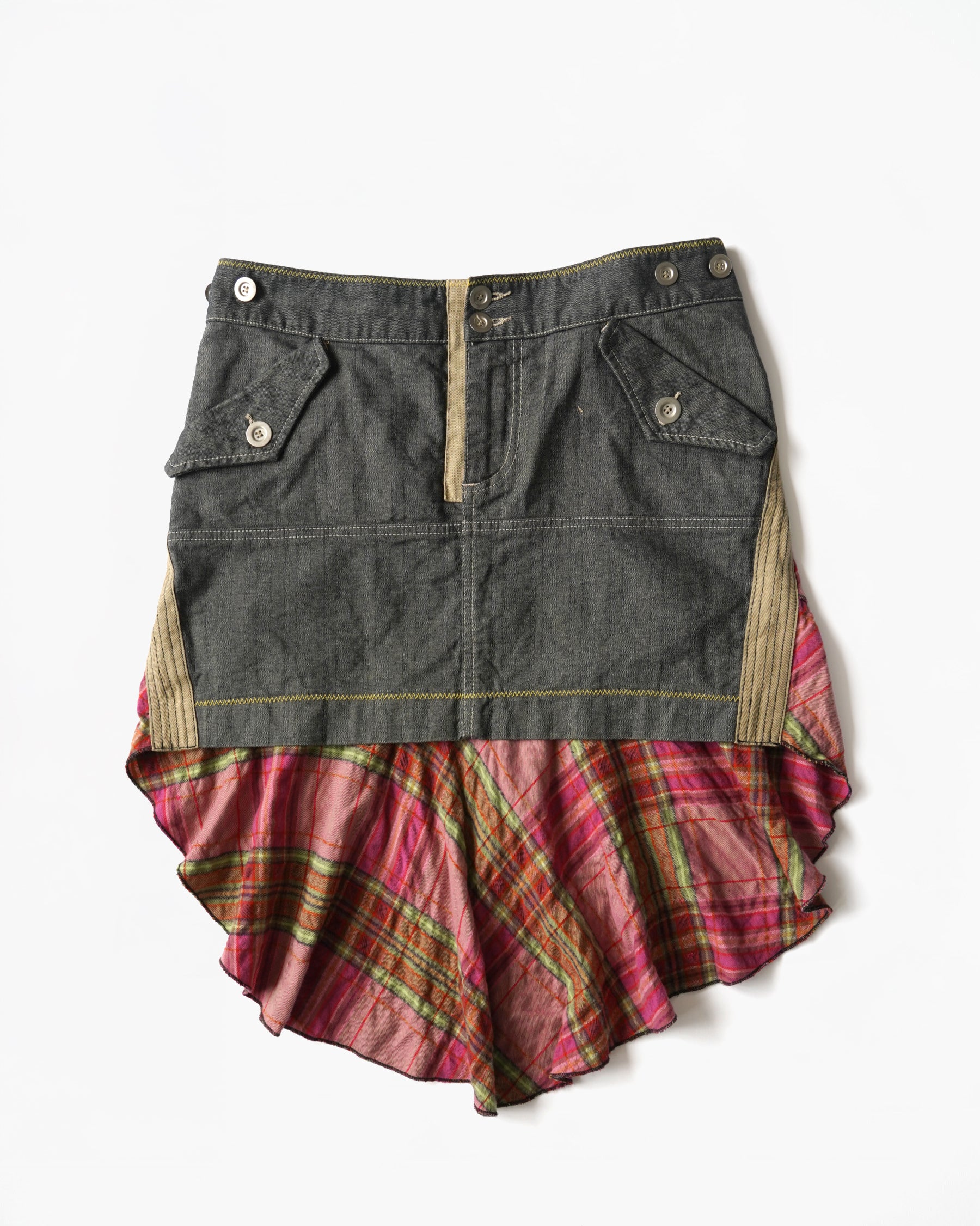00s  Asymmetric Mini Skirt