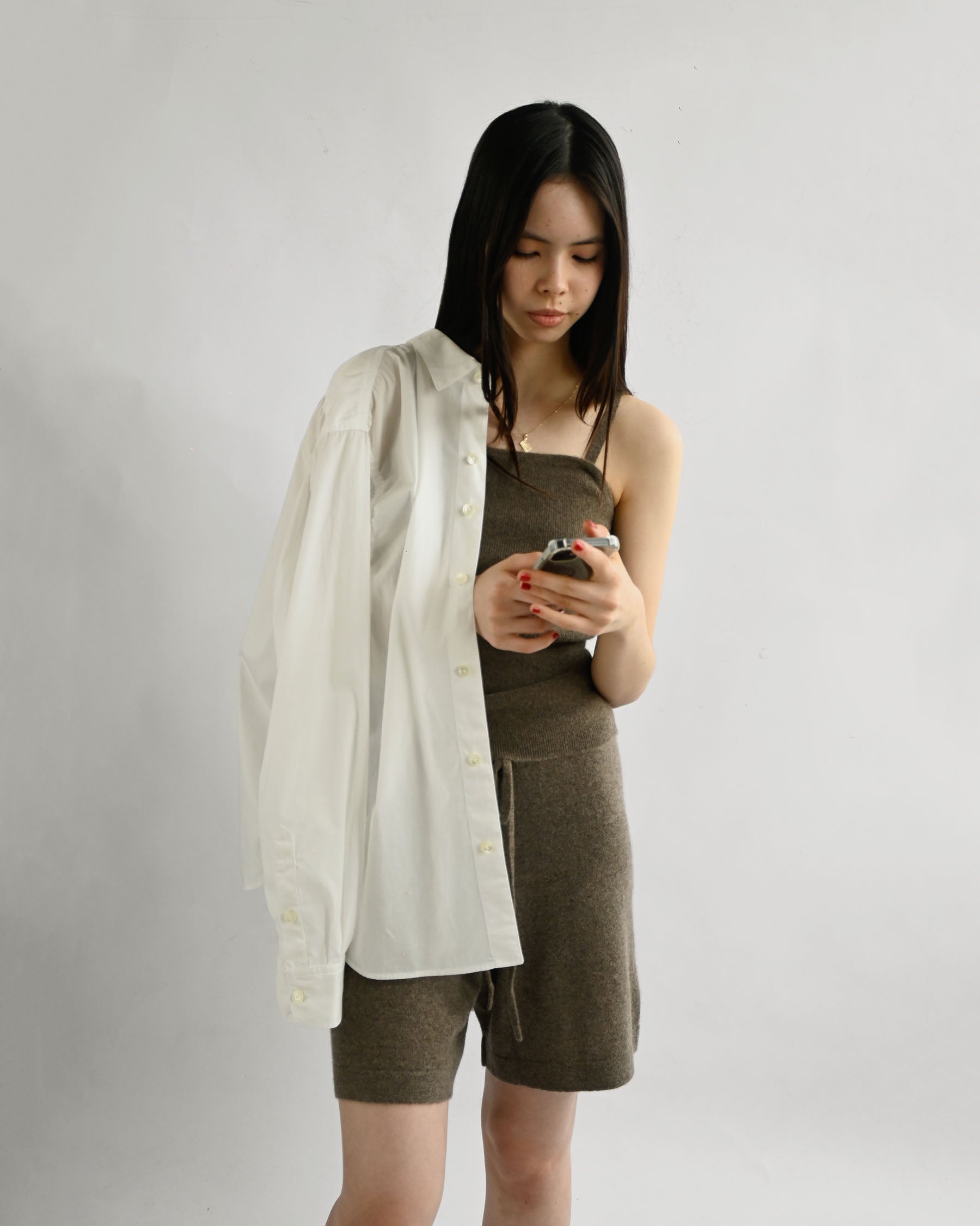 404 Cashmere Loose Shorts - Camel