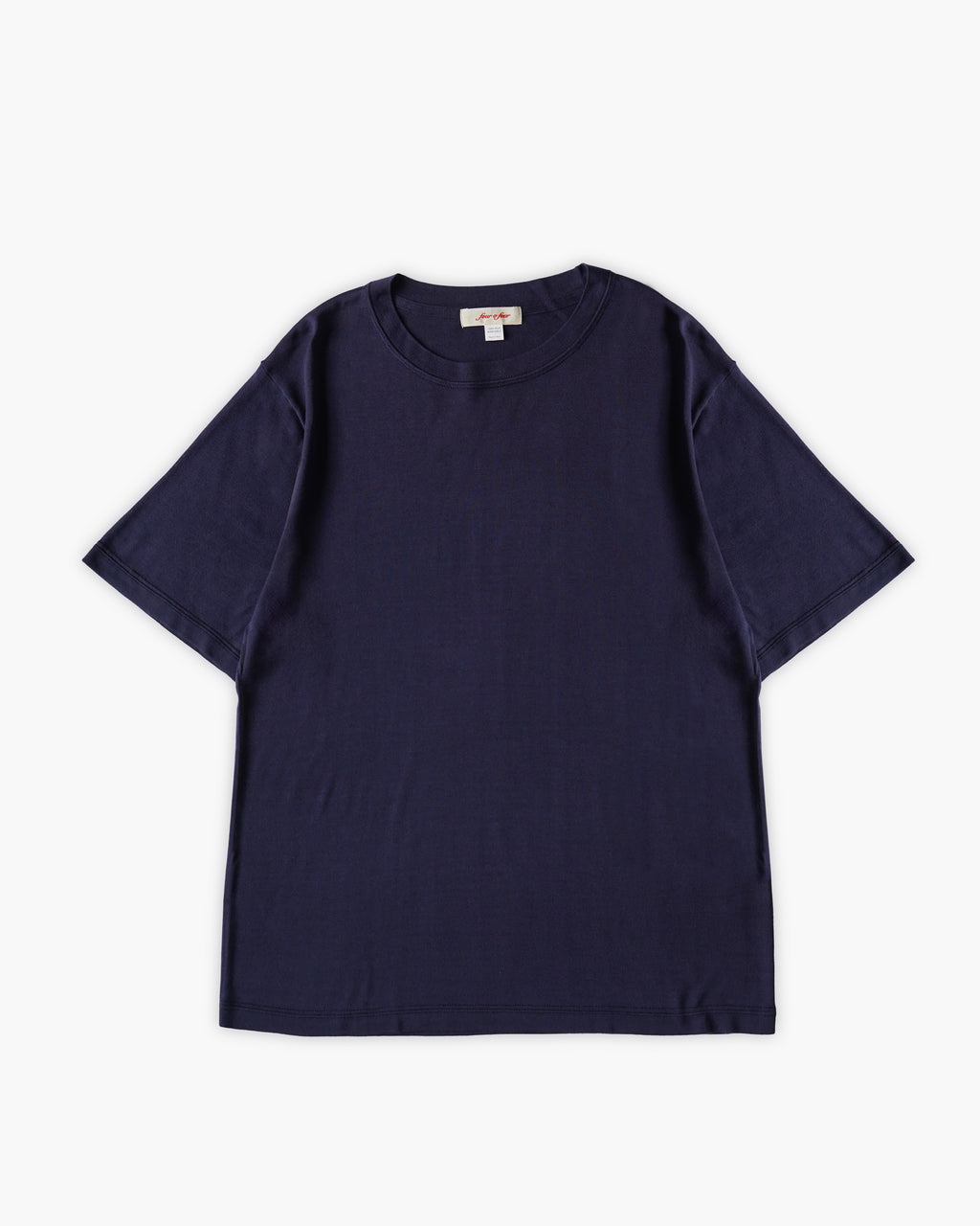 100% Washable Silk Tee S/S - Navy