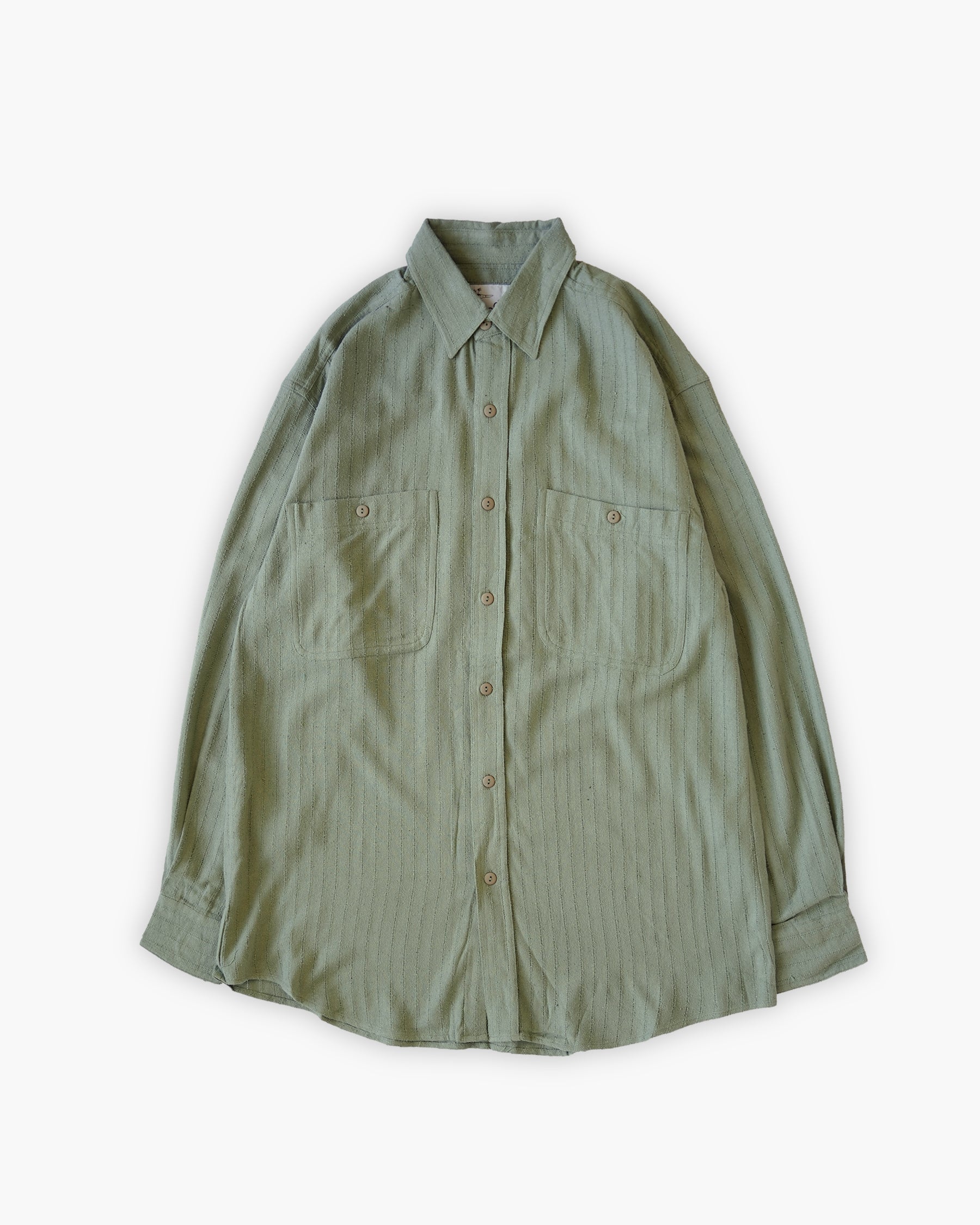 "GOOUCH" 100% Silk Stripe L/S Shirt