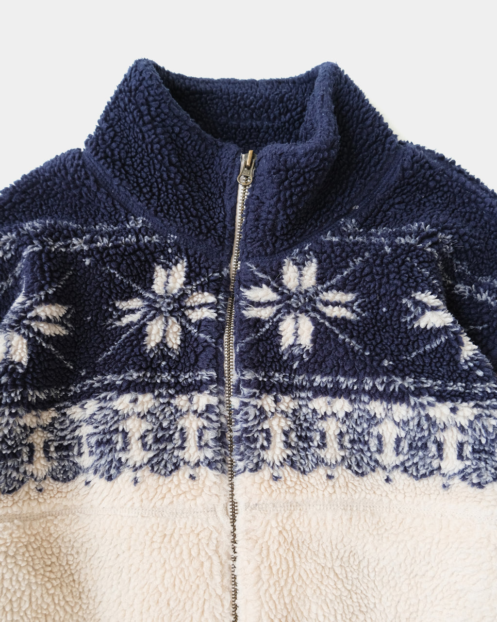 90s Patterned Fleece Jacket